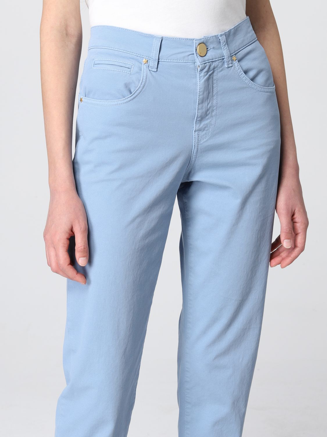 Jeans Lorena Antoniazzi: Lorena Antoniazzi cropped jeans in cotton denim sky blue 3