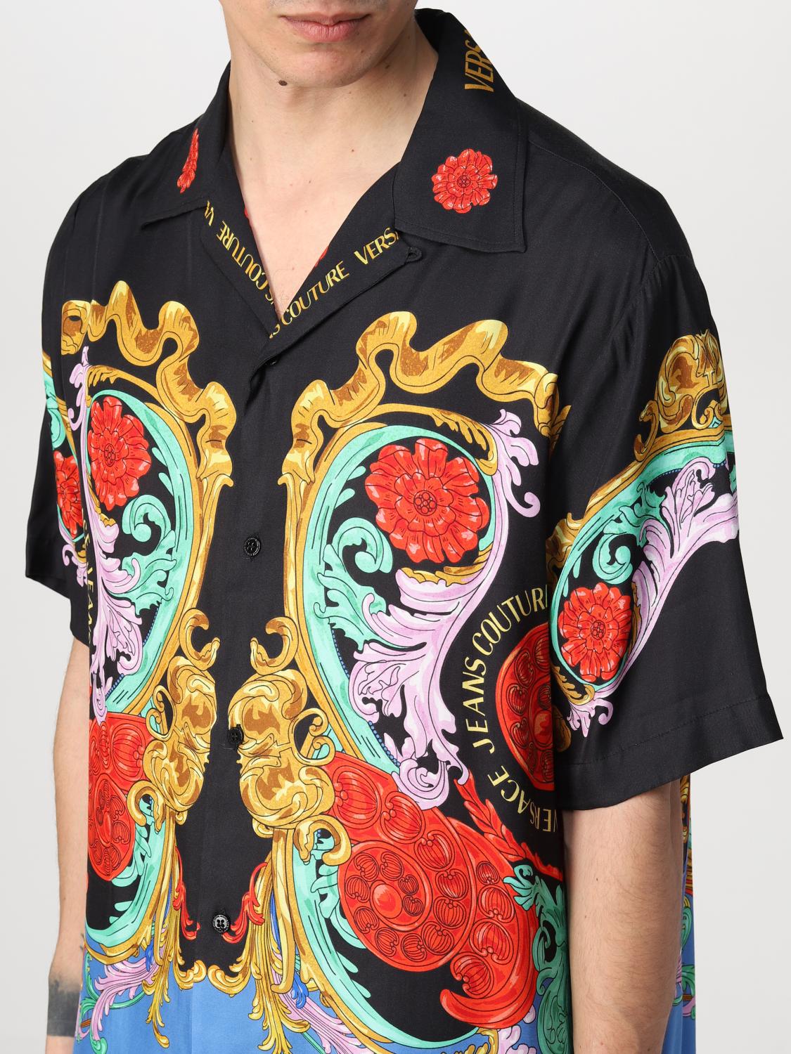 VERSACE JEANS COUTURE: Camicia uomo - Nero | Camicia Versace Jeans Couture  72GAL2BSNS103 GIGLIO.COM