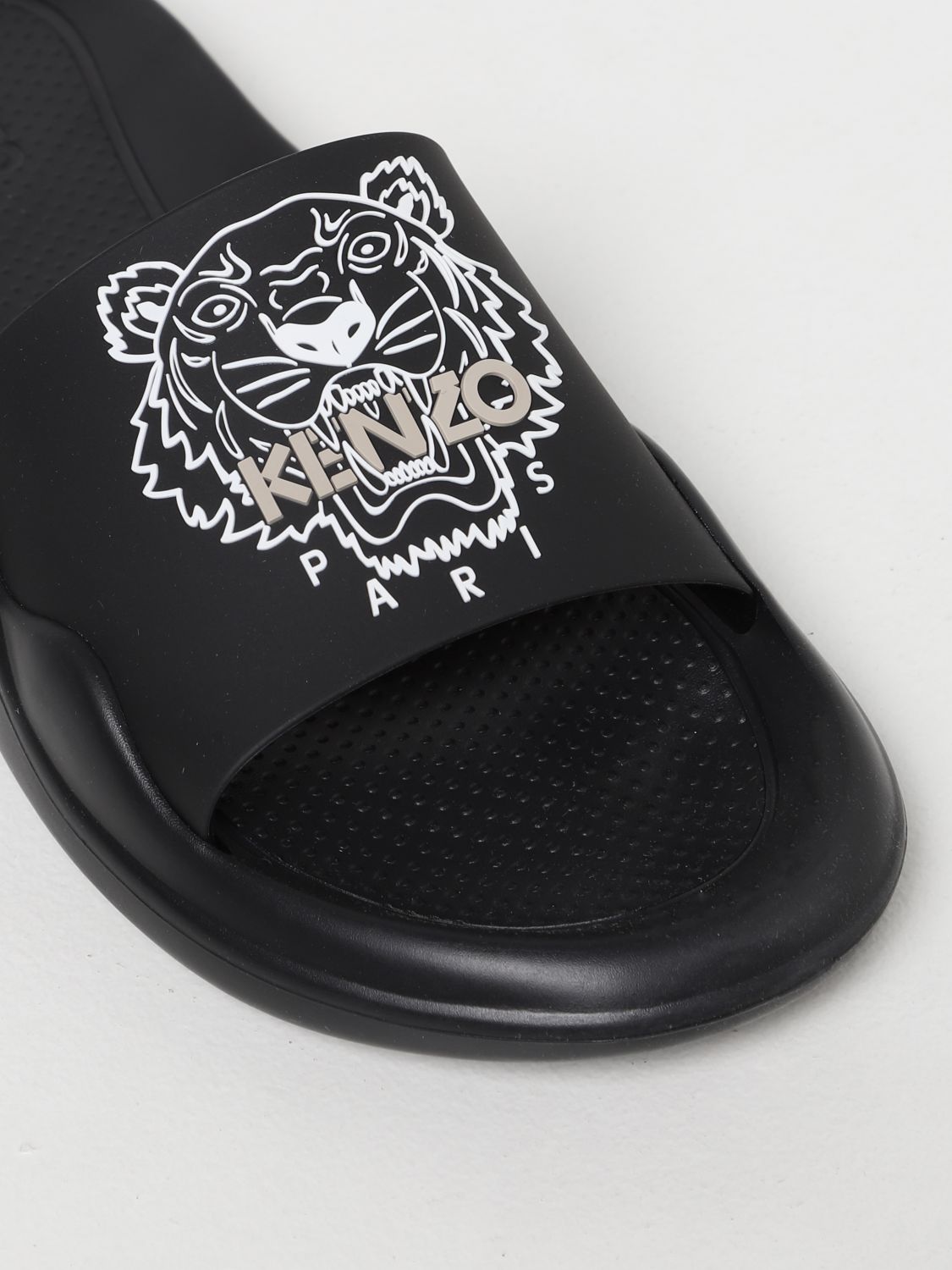 Sandals Kenzo: Kenzo rubber sandal with logo black 4