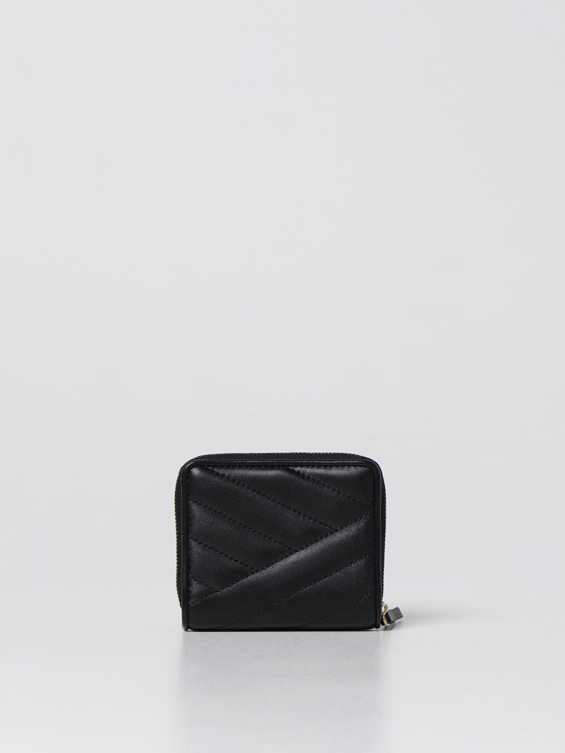 tory burch black patent leather wallet