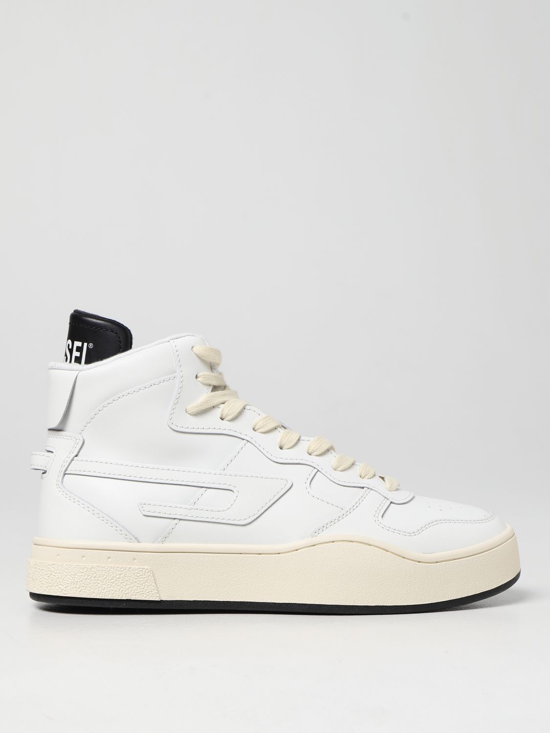 Diesel High-top Trainers In Smooth Leather In White 1