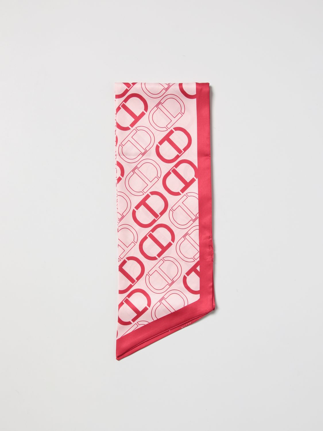 Neck scarf Twinset: Twinset scarf with all over logo red 1