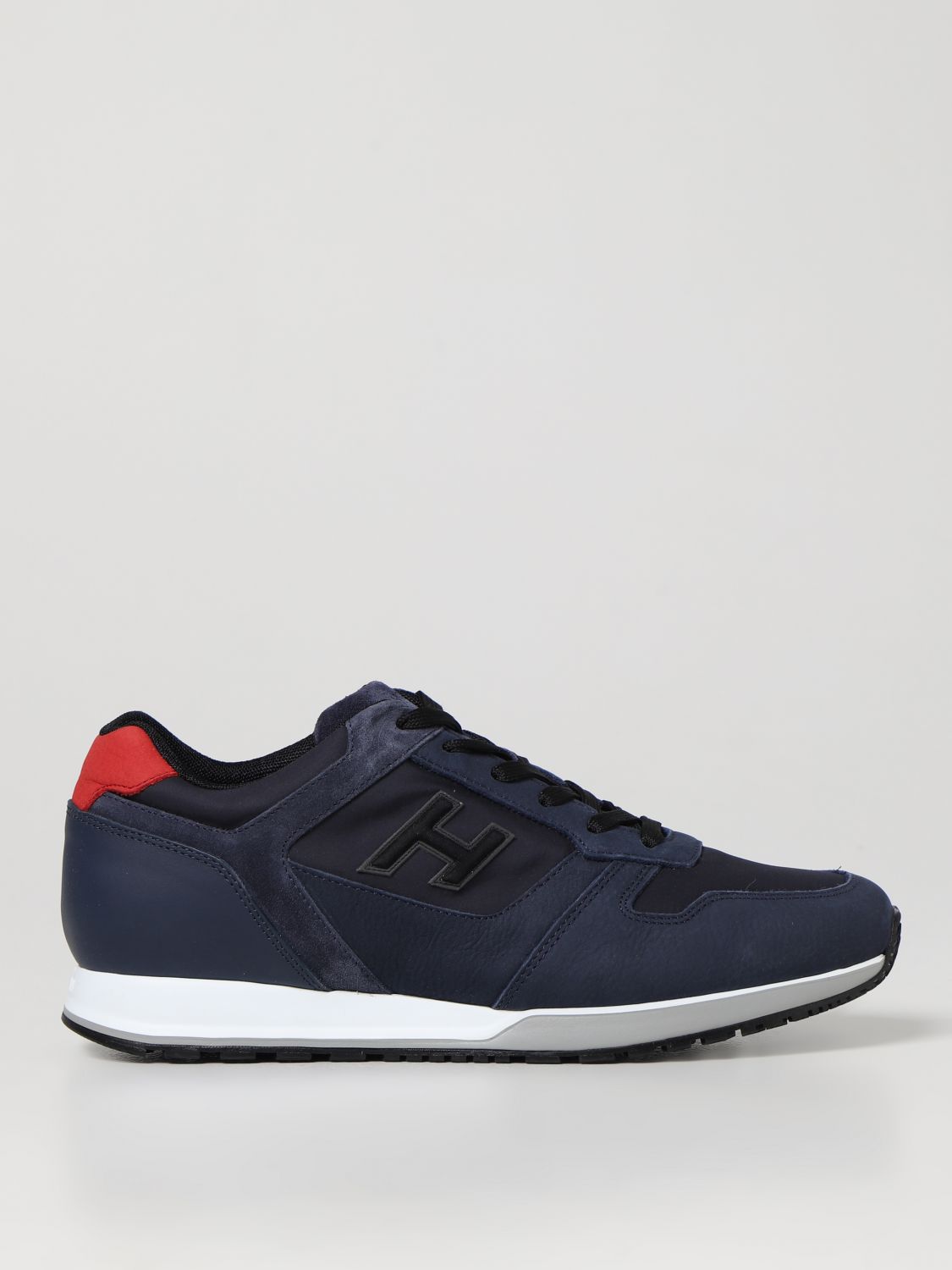 Hogan H321 Sneakers In Leather And Nylon In Blue | ModeSens