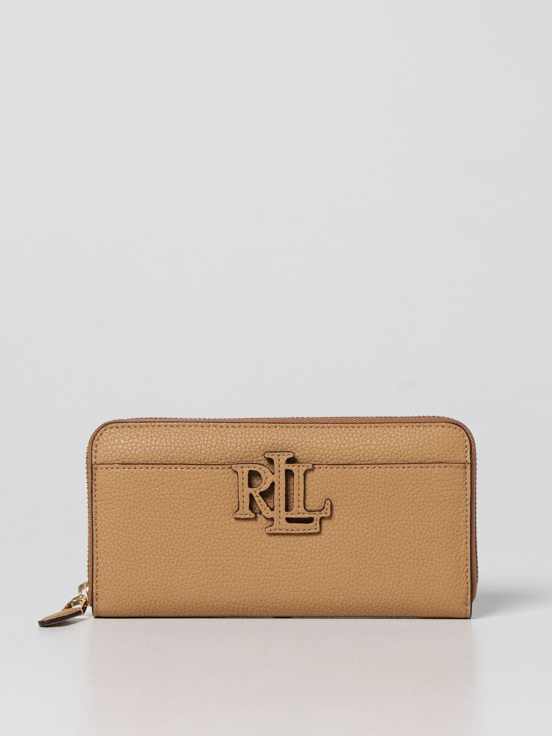 POLO RALPH LAUREN: wallet in textured leather - Beige | Polo Ralph 