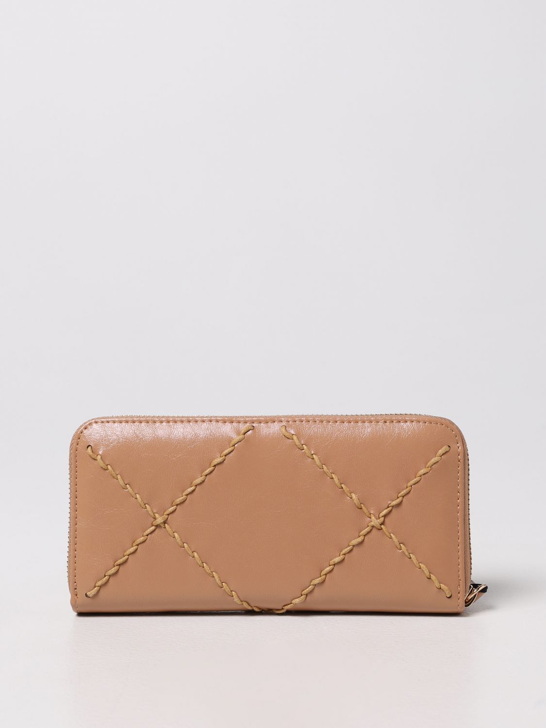 Wallet Twinset: Continental Twinset wallet in synthetic leather sand 3