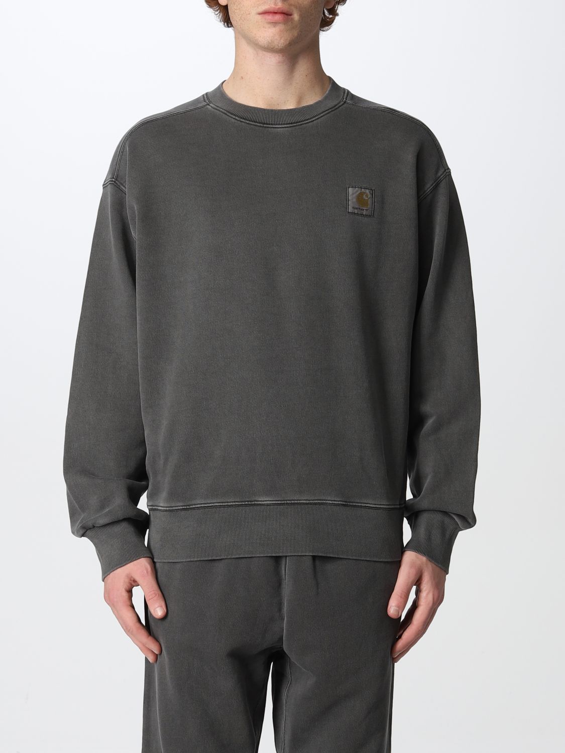 CARHARTT WIP: Nelson Carhartt sweatshirt in cotton with logo - Black ...