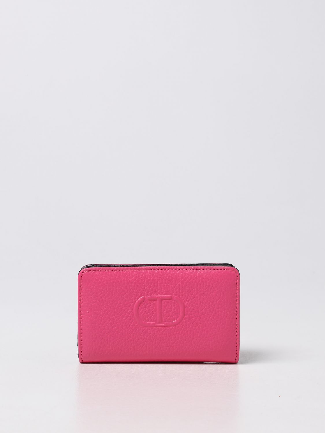 Wallet Twinset: Twinset wallet in grained synthetic leather fuchsia 1