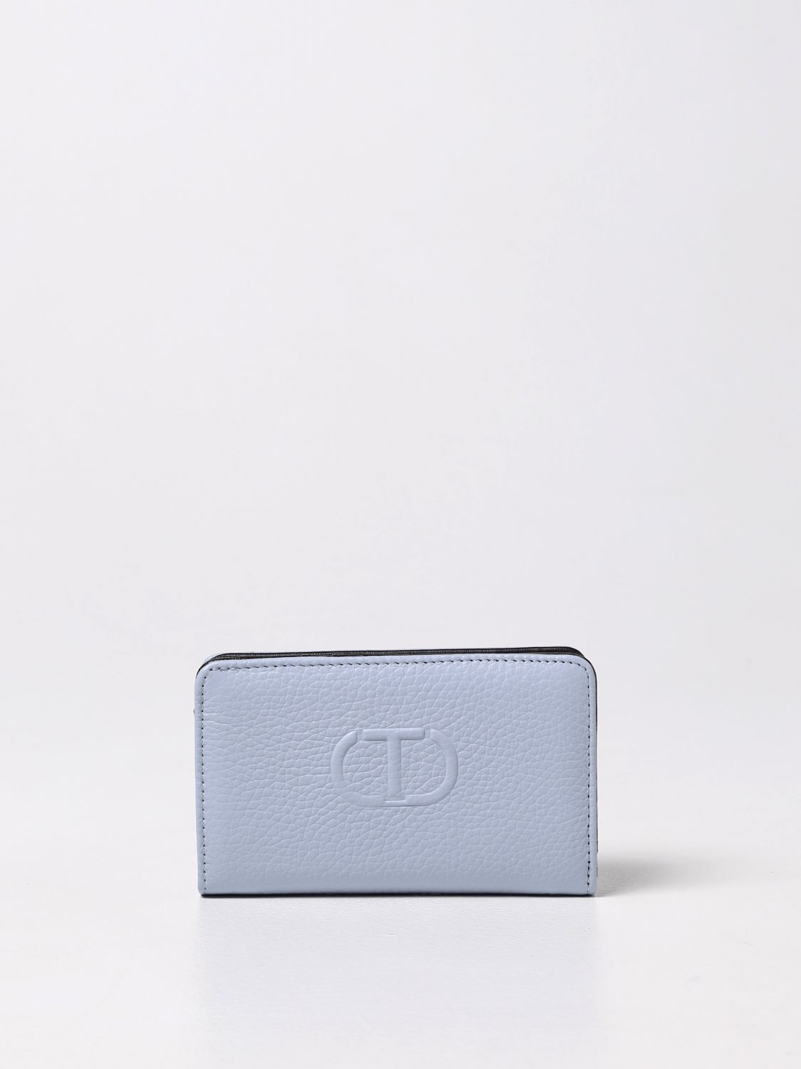 Wallet Twinset: Twinset wallet in grained synthetic leather gnawed blue 1