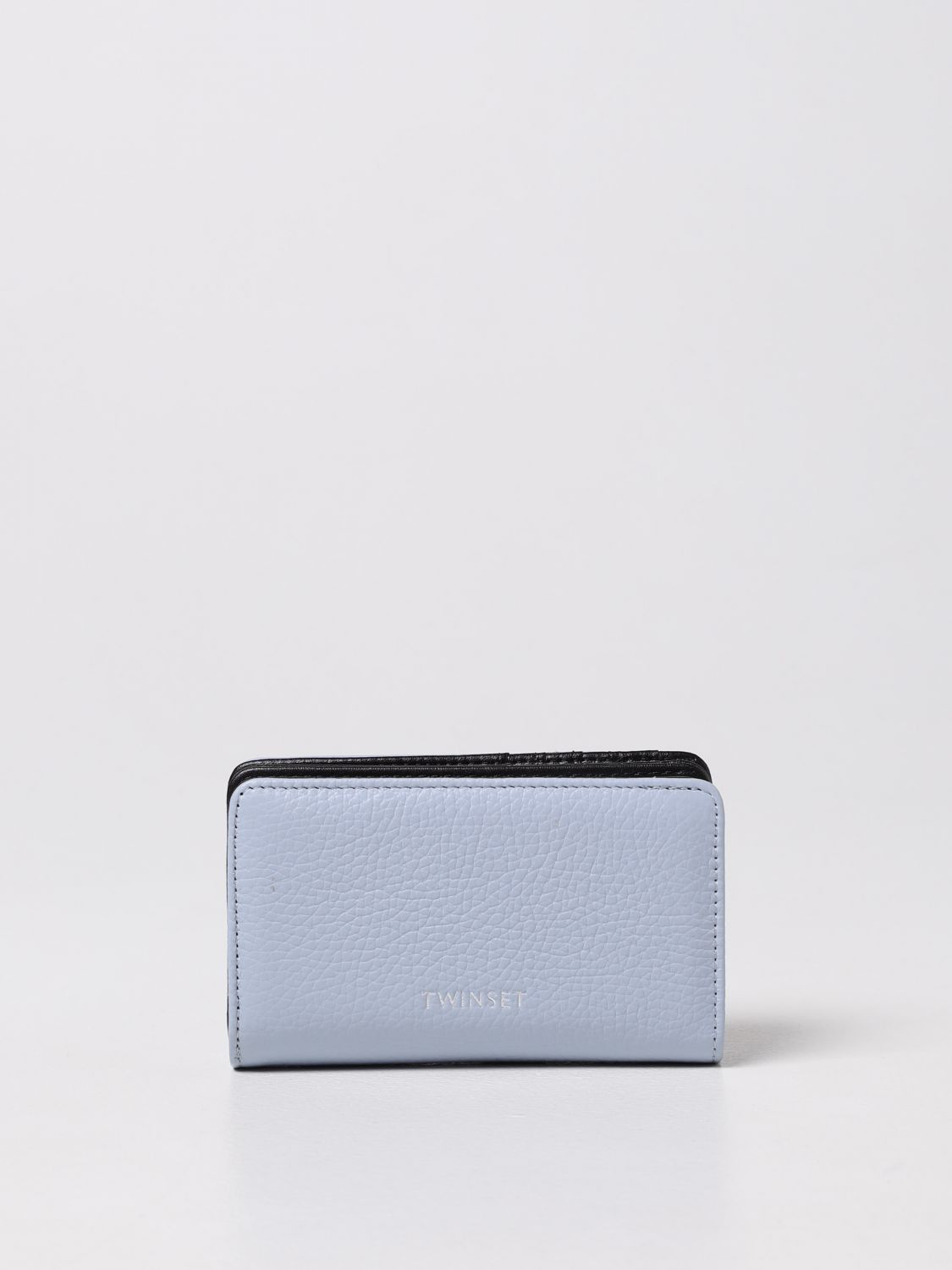 Wallet Twinset: Twinset wallet in grained synthetic leather gnawed blue 3
