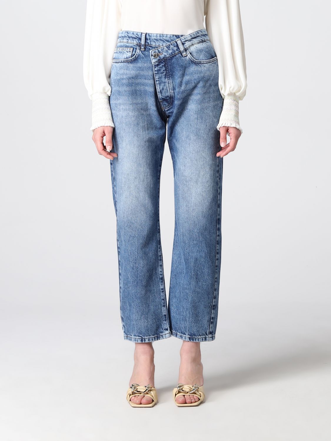 Actitude Twinset Asymmetrical Twinset-actitude 5-pocket Jeans In Denim ...