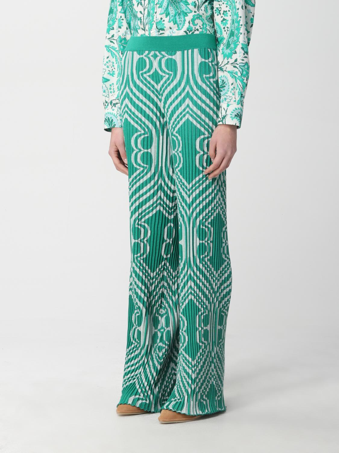 ETRO: pleated jacquard knit pants 
