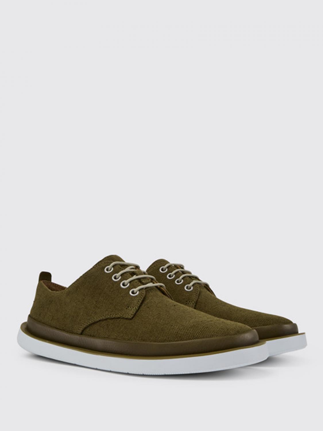 Camper Outlet Wagon shoes in calfskin and hemp Green Camper brogue
