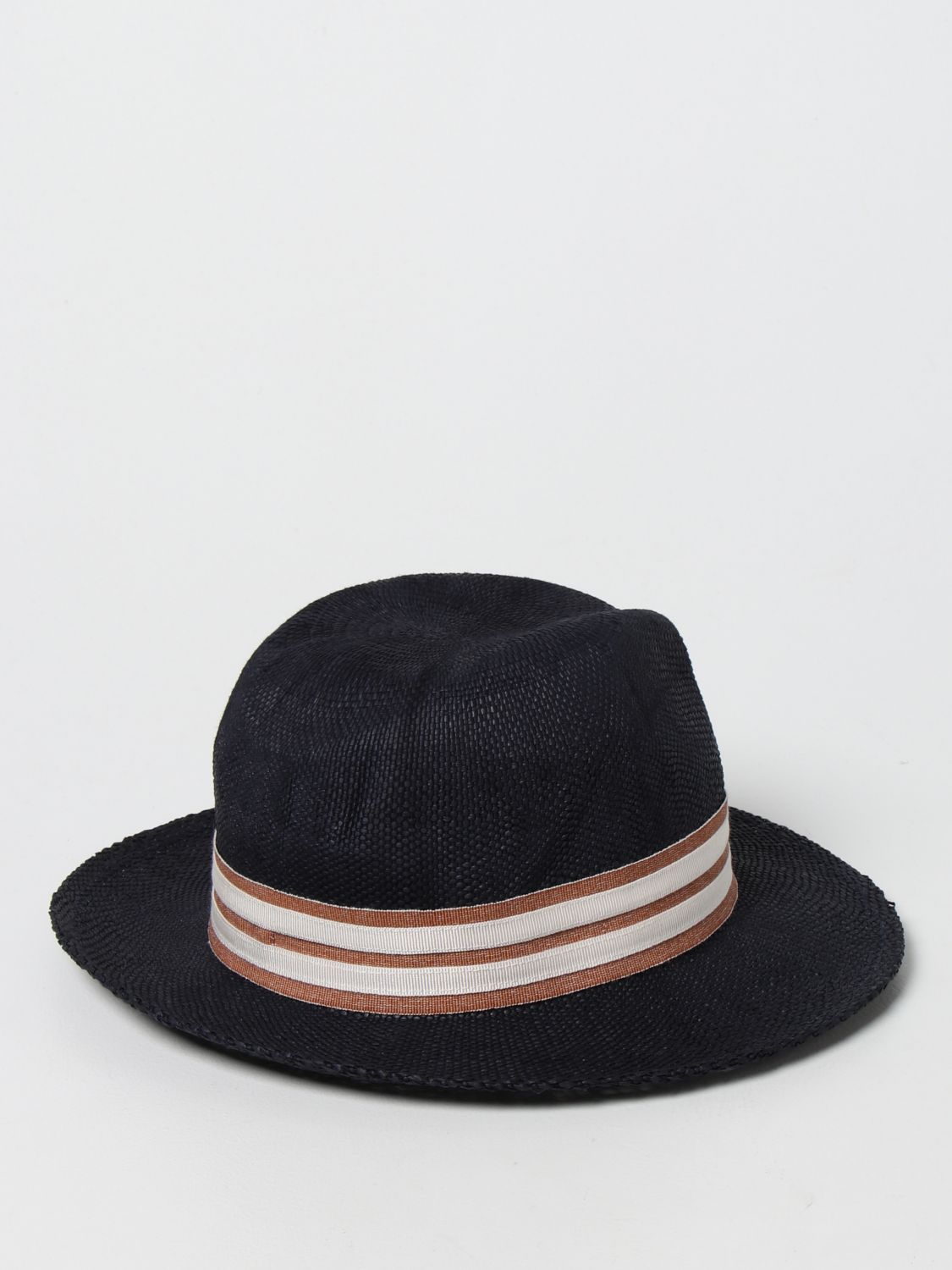 Hat Eleventy: Eleventy straw hat with ribbon blue 2