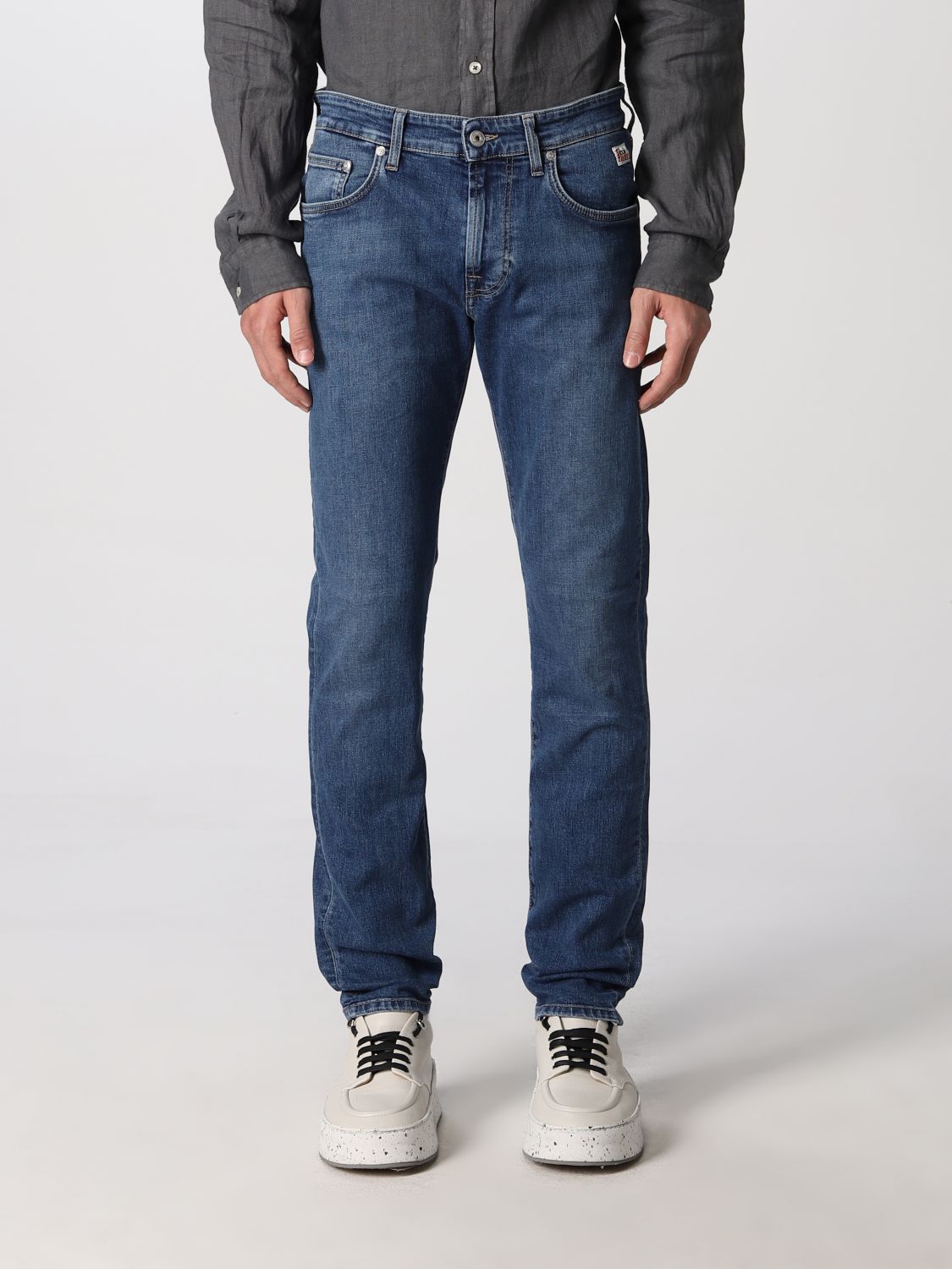 ROY ROGERS: 5-pocket jeans - Denim | Roy Rogers jeans RRU076D449A040 ...