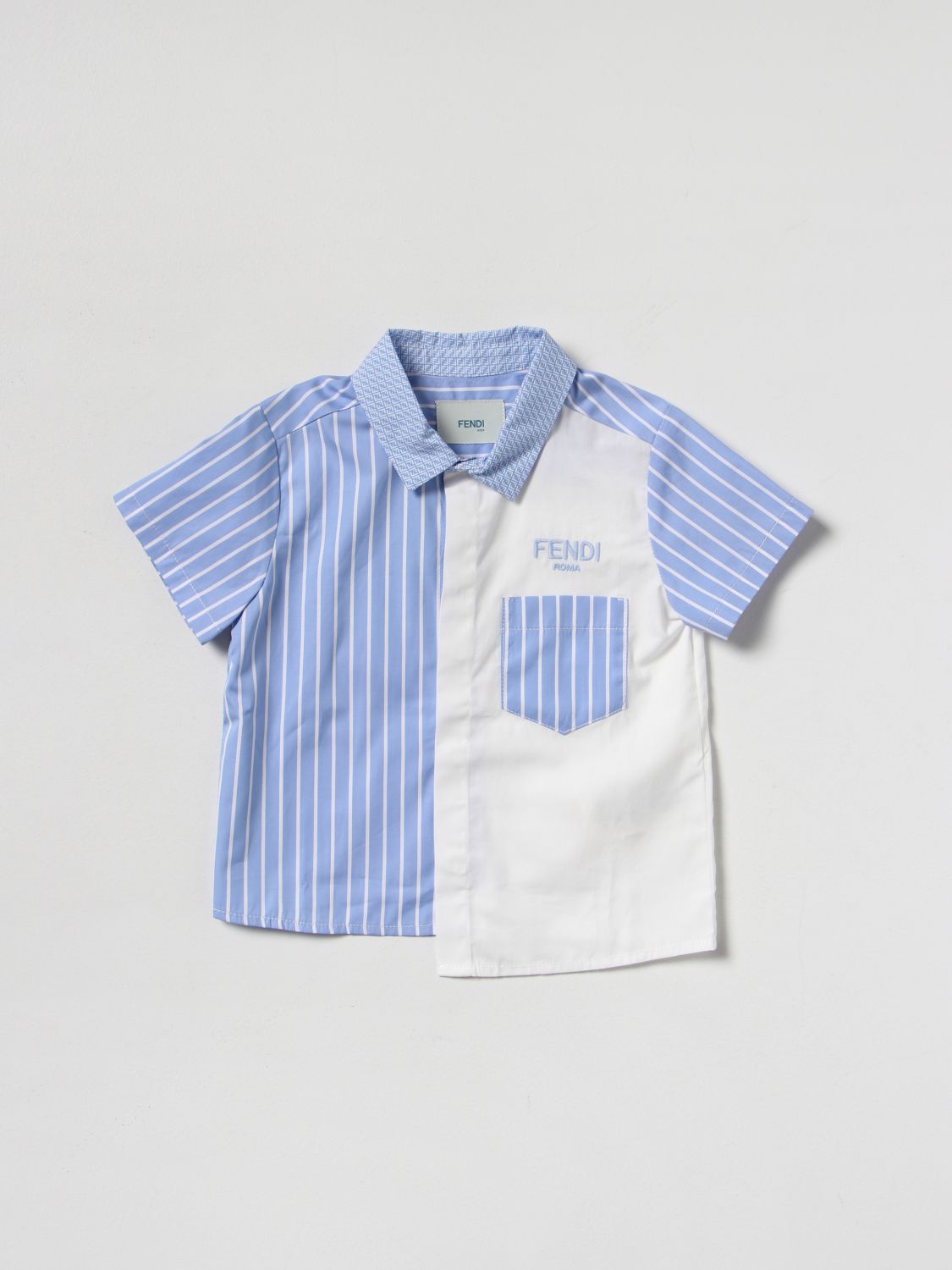 FENDI: shirt for baby - White | Fendi shirt BMC064AG37 online on GIGLIO.COM