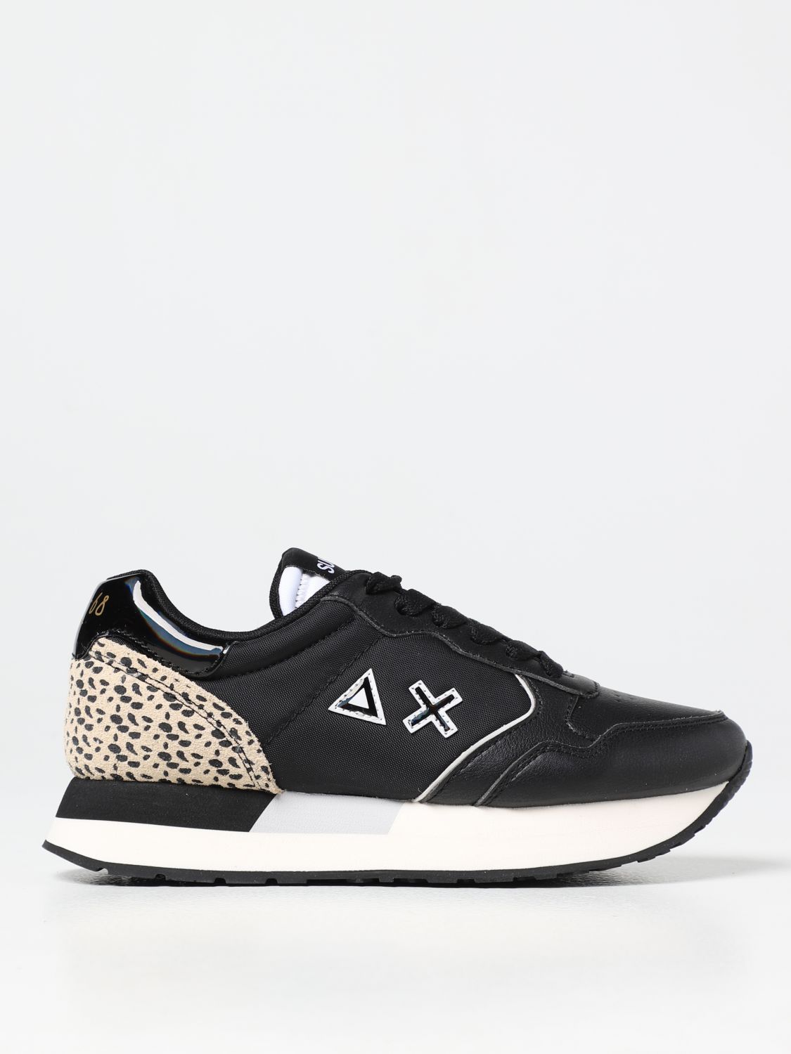 SUN 68: Kelly sneakers in leather and fabric - Black | Sun 68 sneakers ...