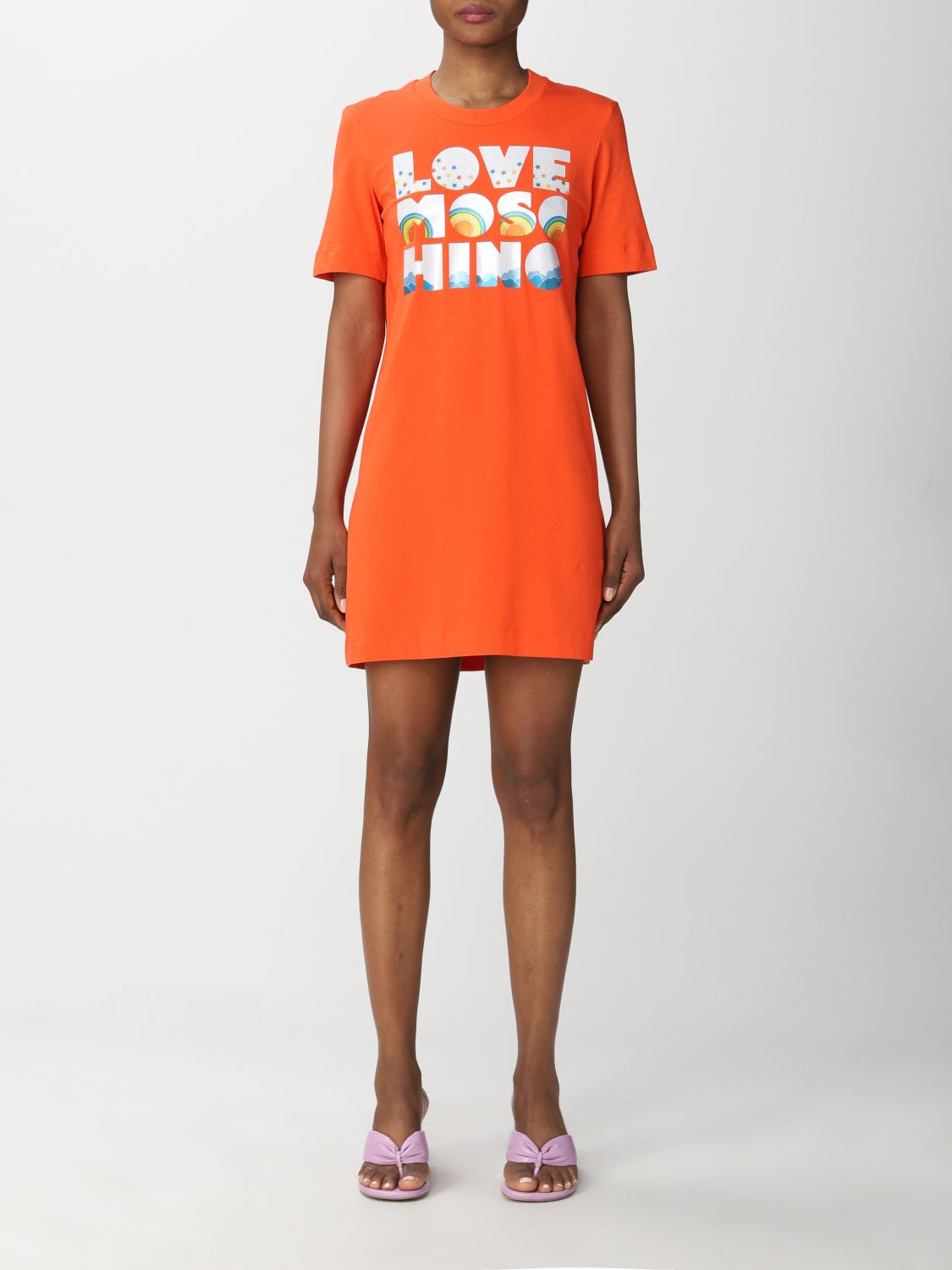 Love Moschino Dress  Women In Orange
