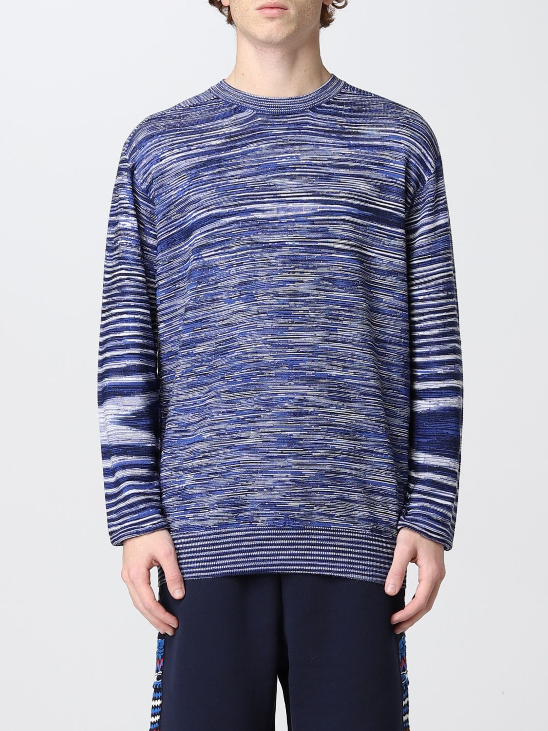 Jumper Missoni: Missoni striped sweater electric blue 1