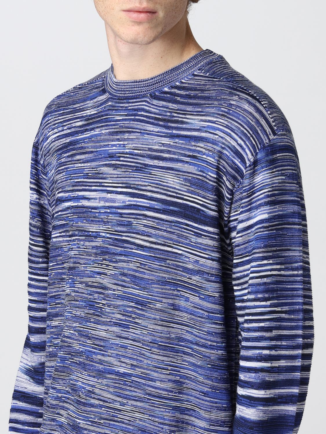 Jumper Missoni: Missoni striped sweater electric blue 4