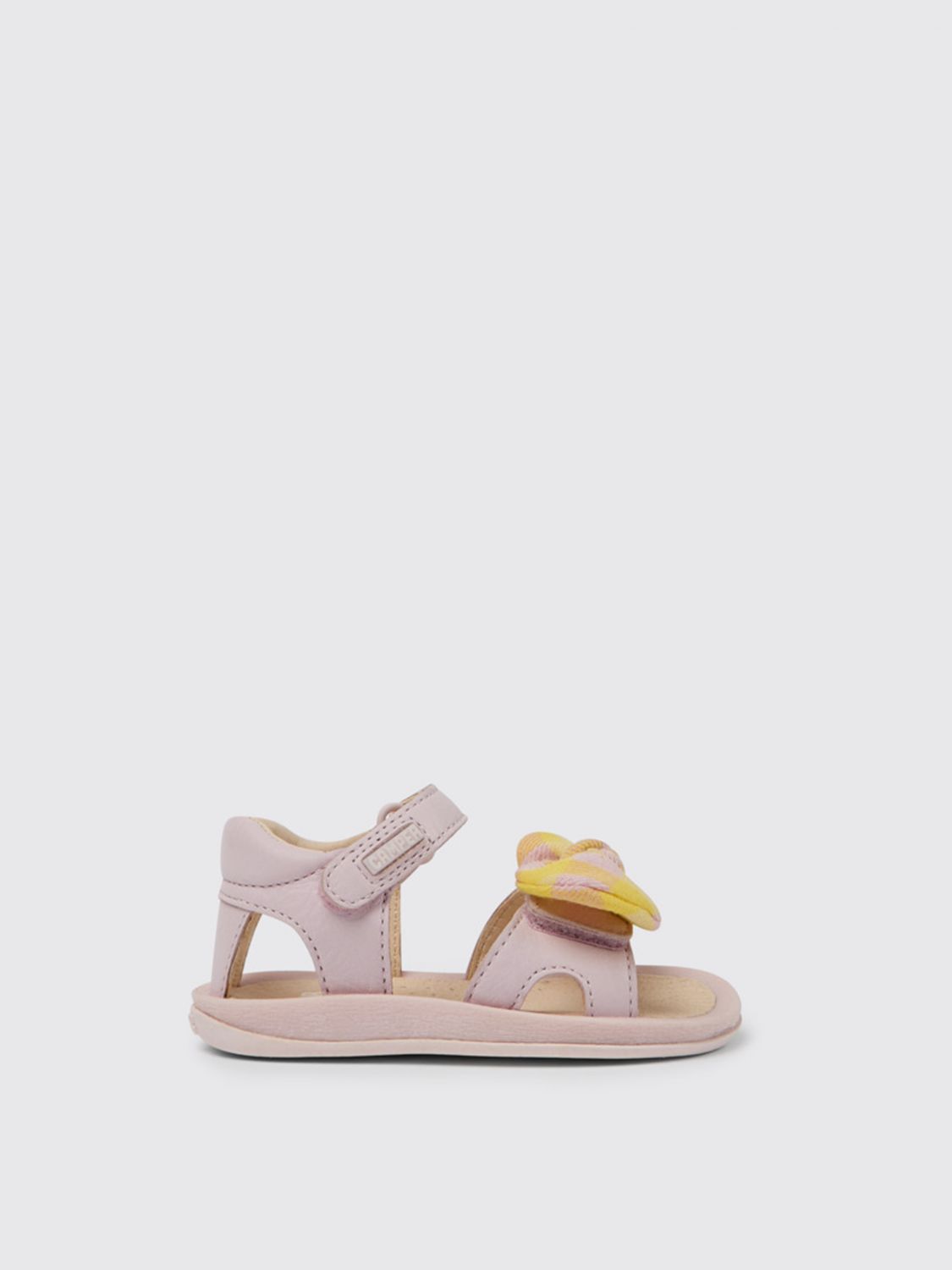 Camper Kids' Bicho  Sandals In Calfskin With Bow In Multicolor