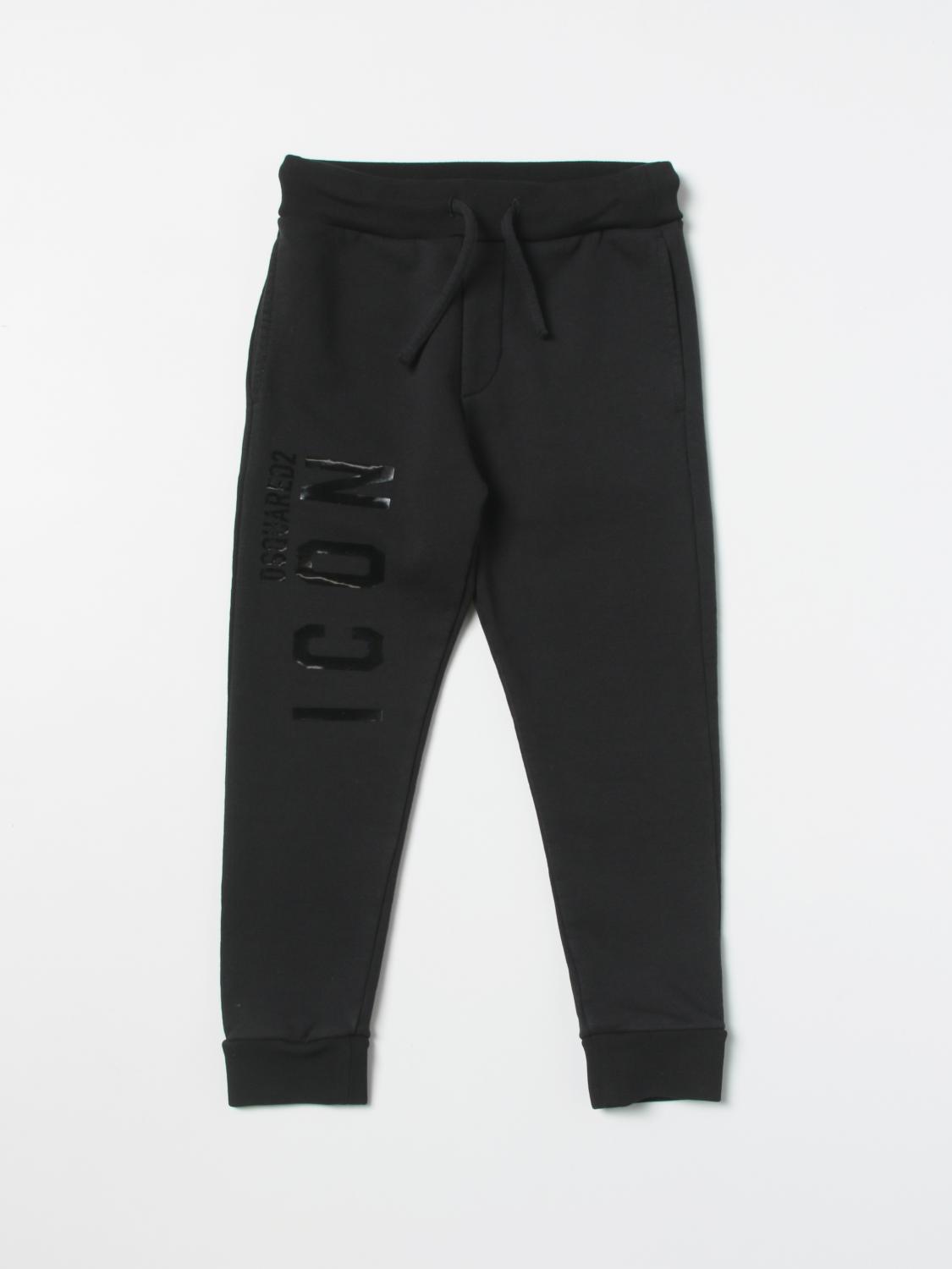 Dsquared2 Junior Outlet Pants For Boys Black Dsquared2 Junior