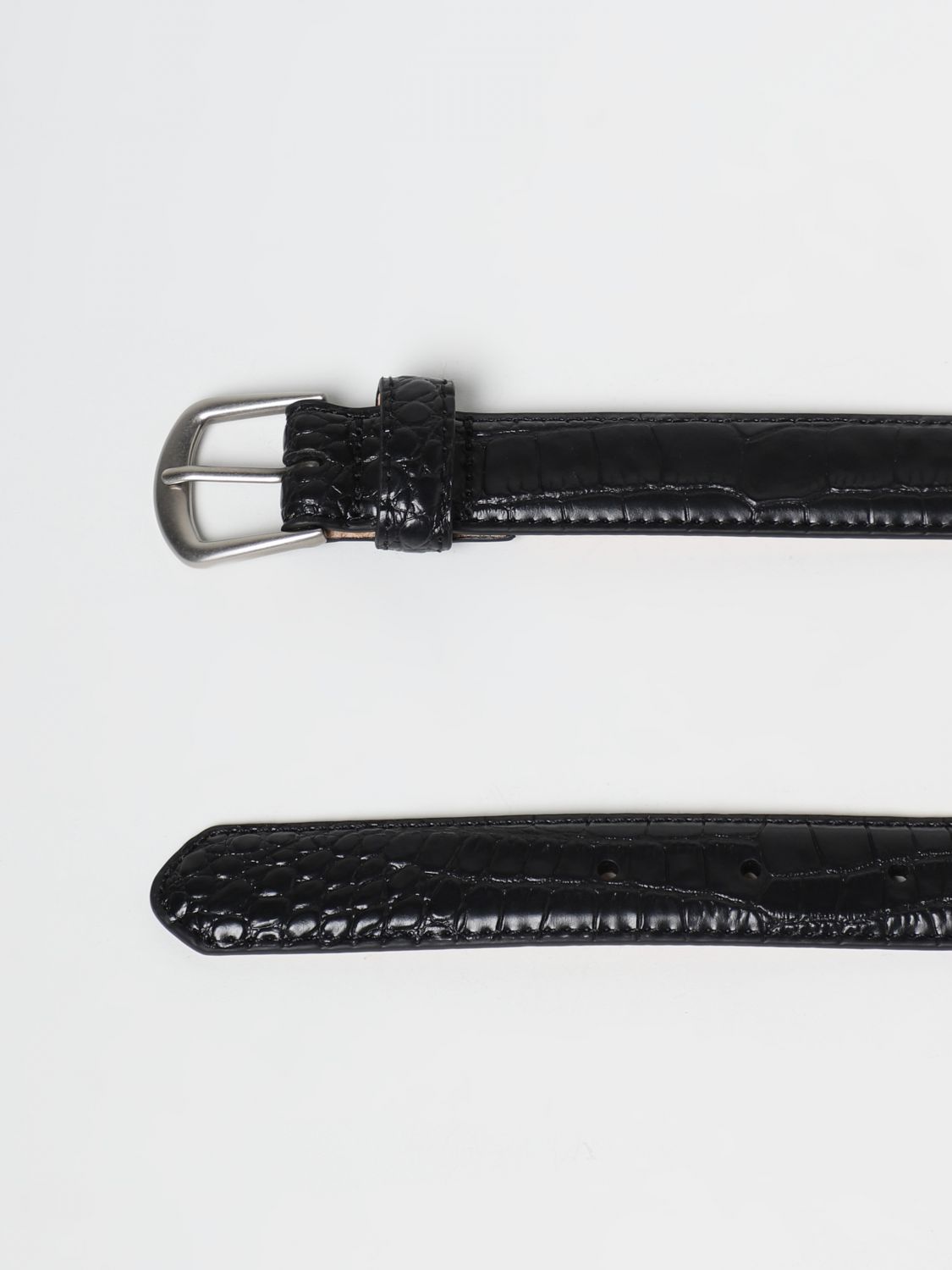 Belt Dsquared2 Junior: Dsquared2 Junior leather belt with crocodile print black 2