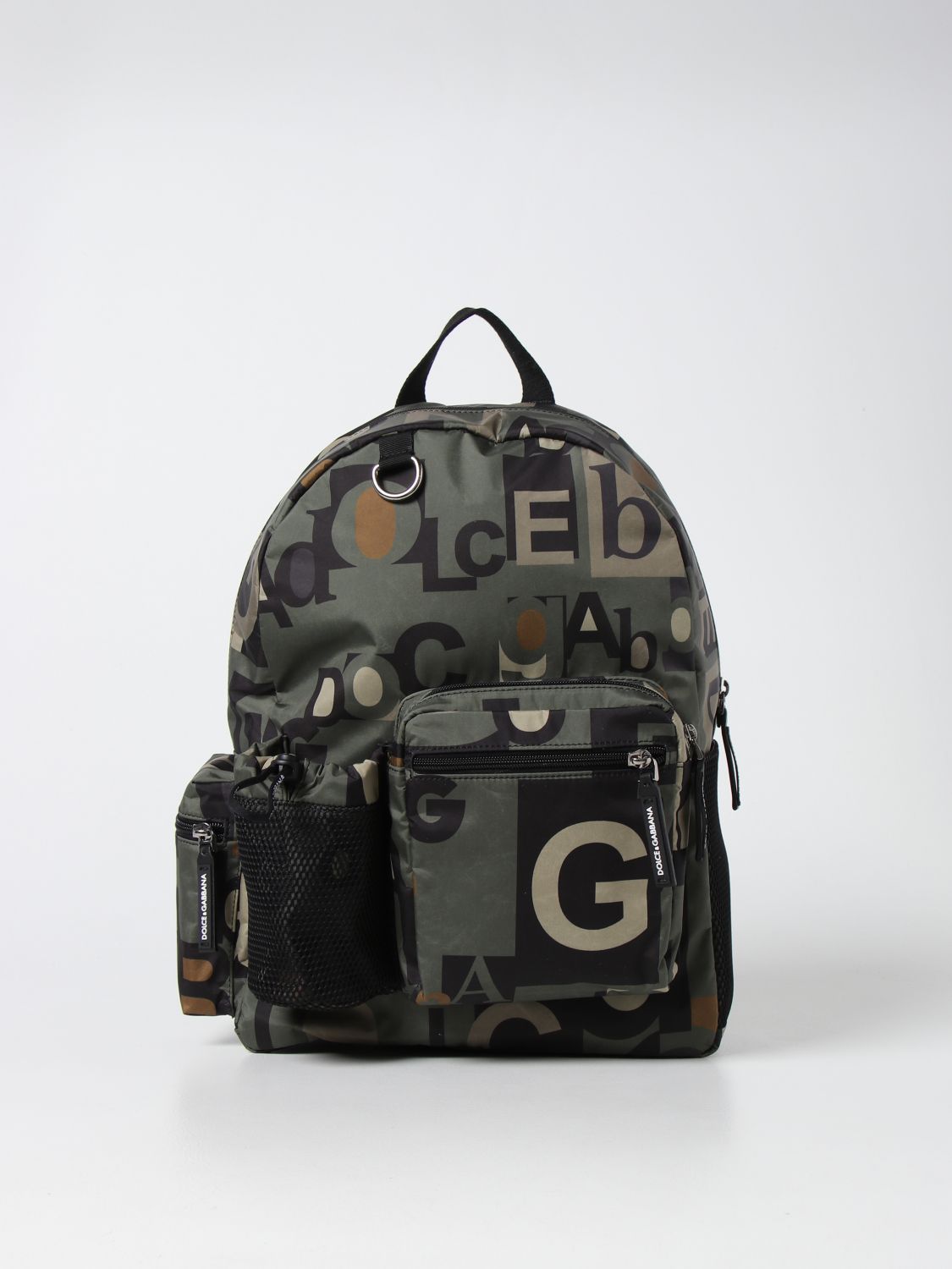 Dolce & Gabbana Technical Fabric Backpack In Military