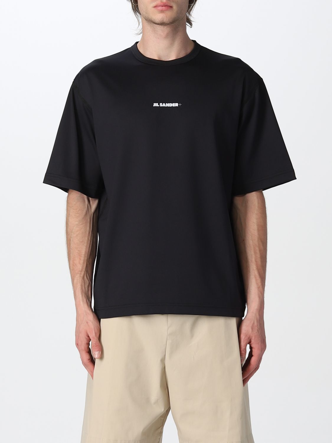 JIL SANDER: t-shirt with logo - Black | Jil Sander t-shirt ...