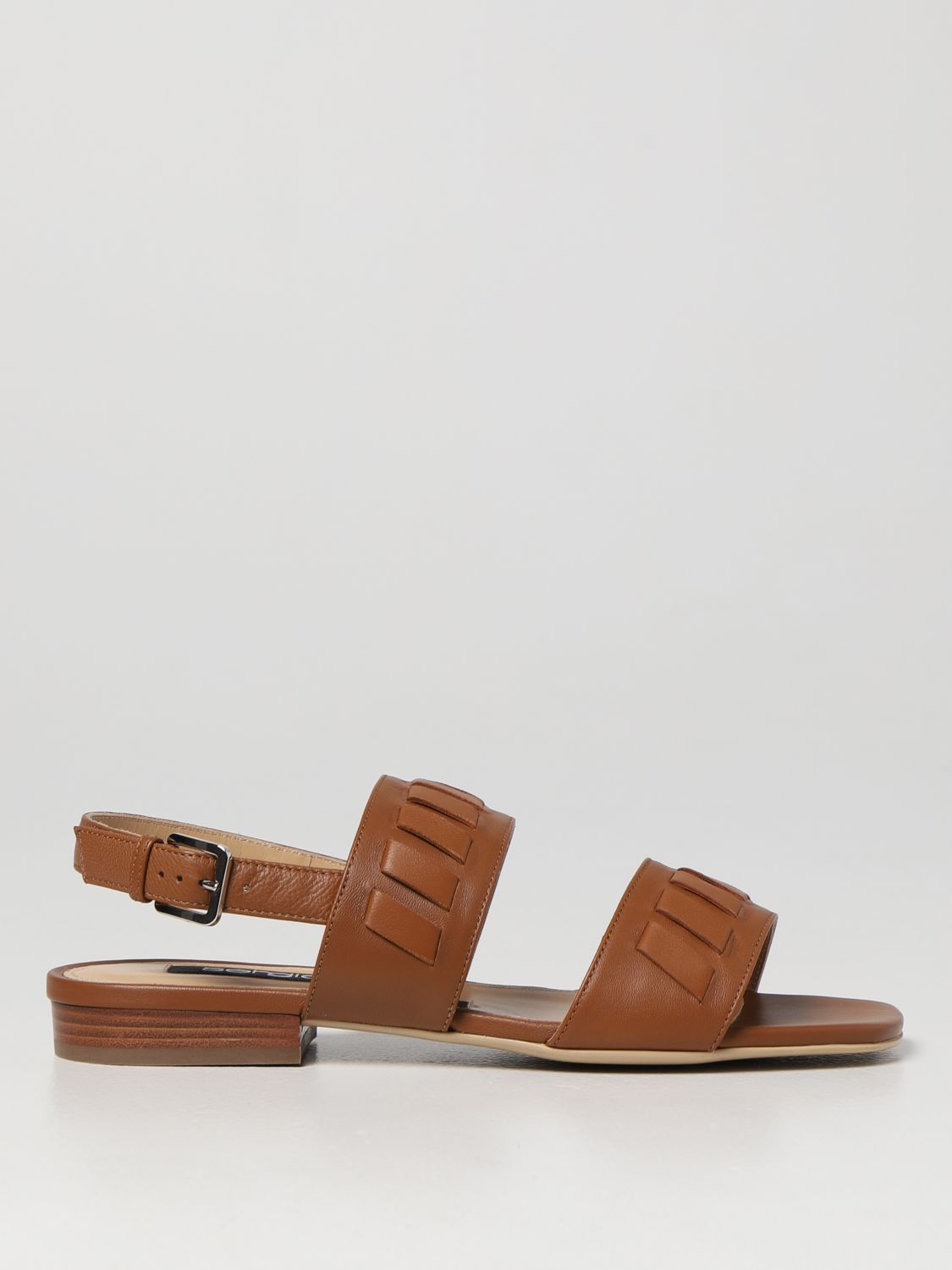 Flat sandals Sergio Rossi: Sergio Rossi Tiedup nappa leather sandals leather 1