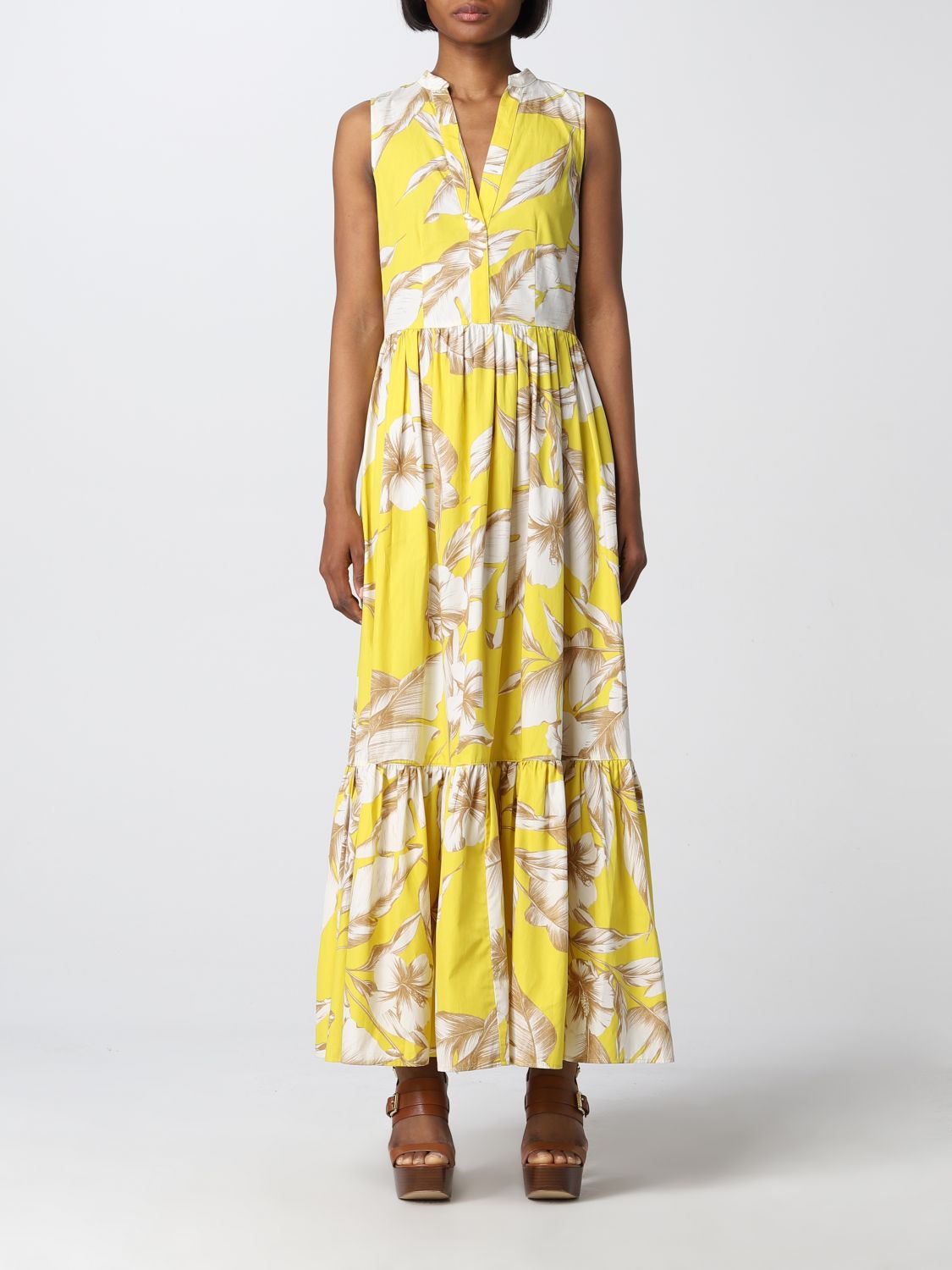 TWINSET: dress for woman - Yellow | Twinset dress 221TT2310 online on ...