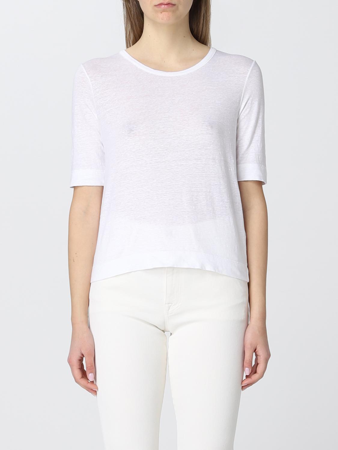 Malo T-shirt in stretch linen 22 Awaiting product image