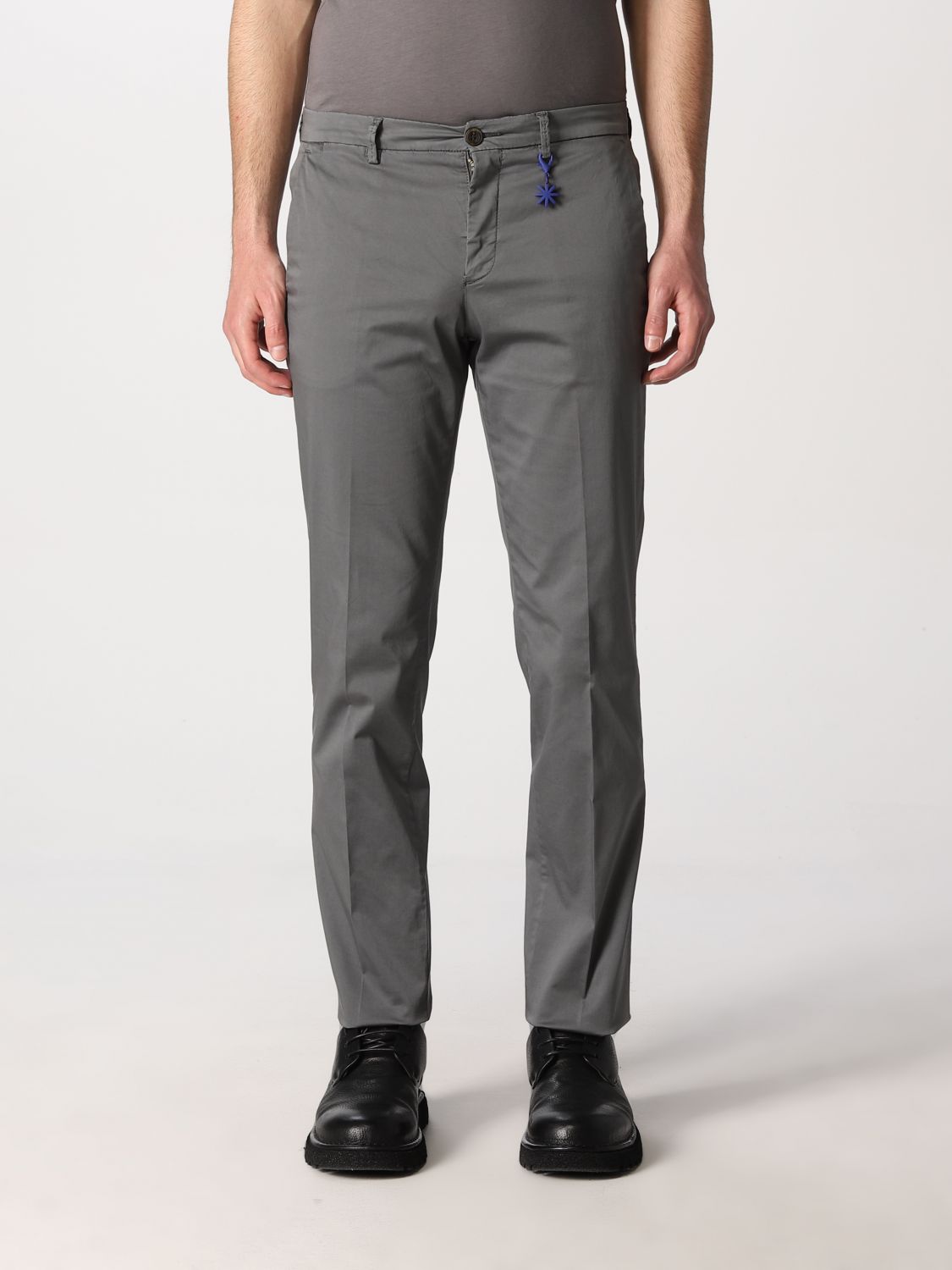 Manuel Ritz Trousers Men In Grey | ModeSens