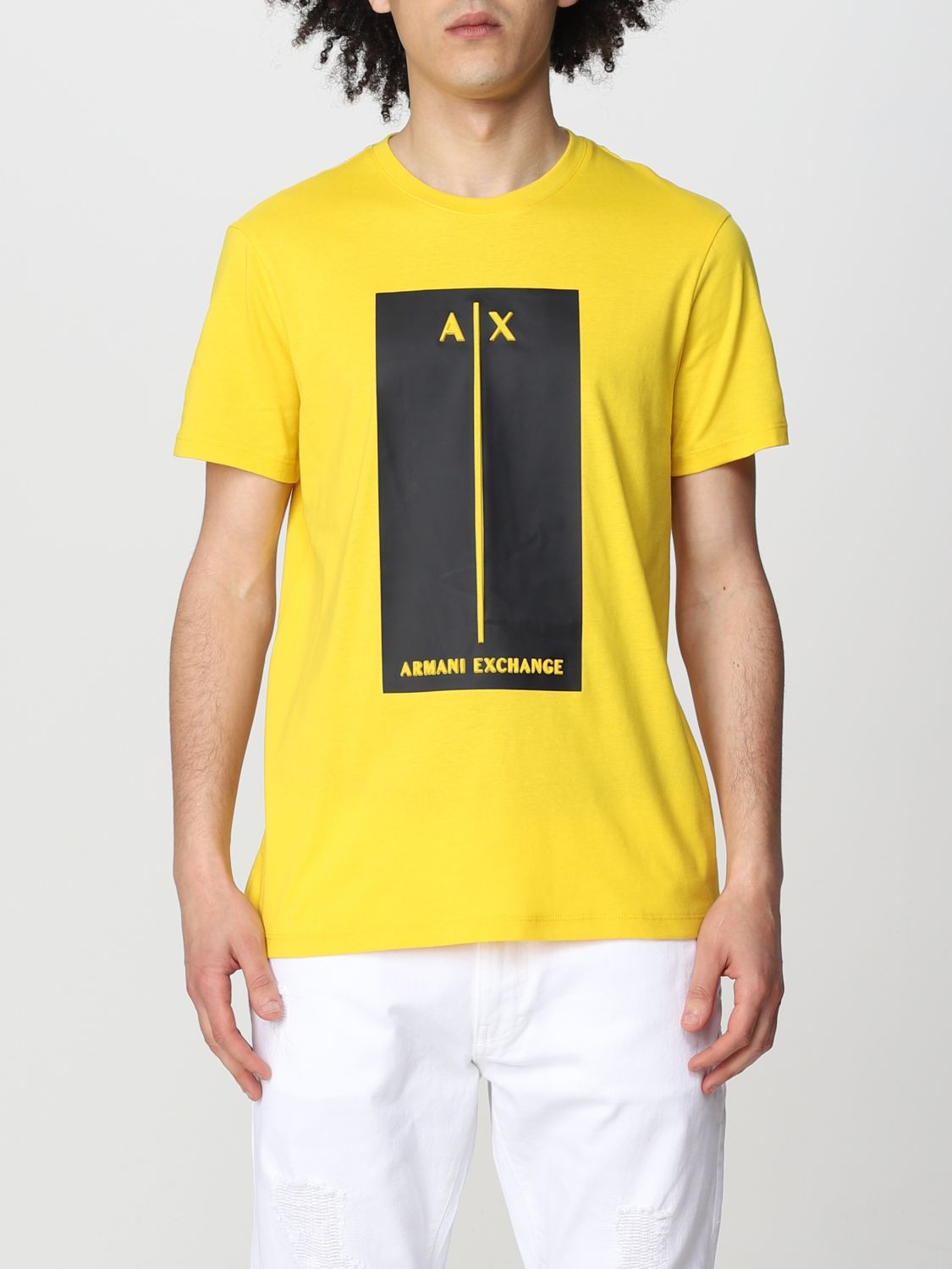 T-Shirt Armani Exchange: Armani Exchange Herren T-Shirt gelb 1