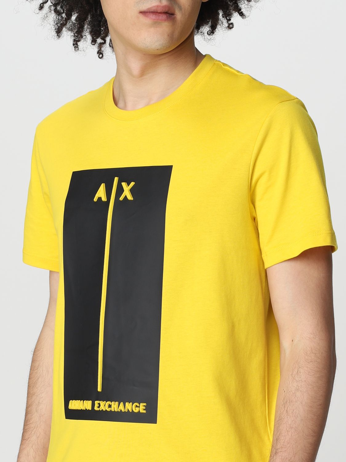 T-Shirt Armani Exchange: Armani Exchange Herren T-Shirt gelb 3