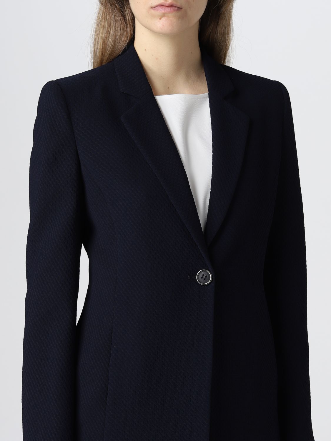 Emporio Armani Outlet: blazer for woman - Blue | Emporio Armani blazer  ING1DTI9904 online on 