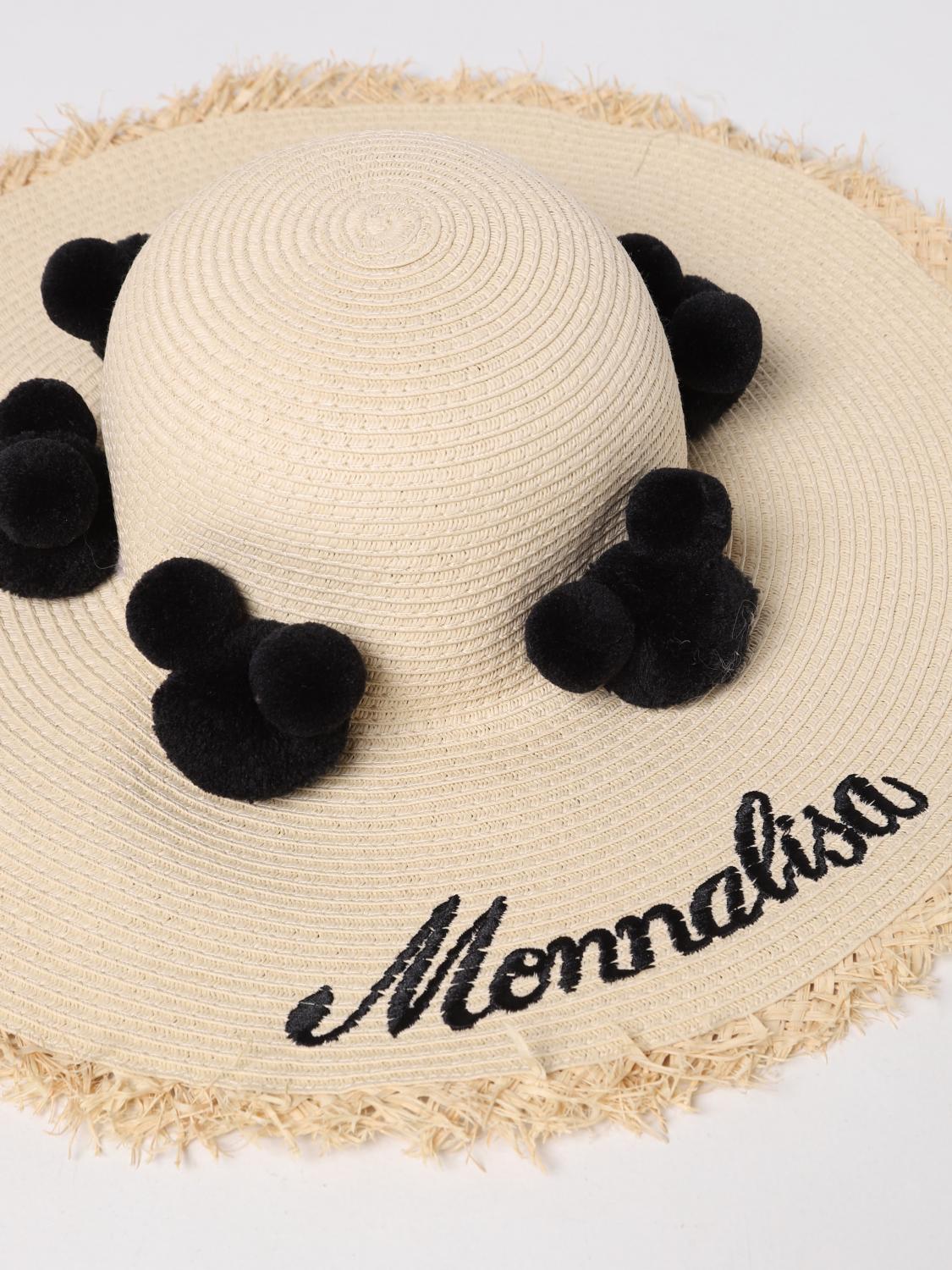 MONNALISA: Cappello di paglia con logo - Beige | Cappello Bimba Monnalisa  4990469095 GIGLIO.COM