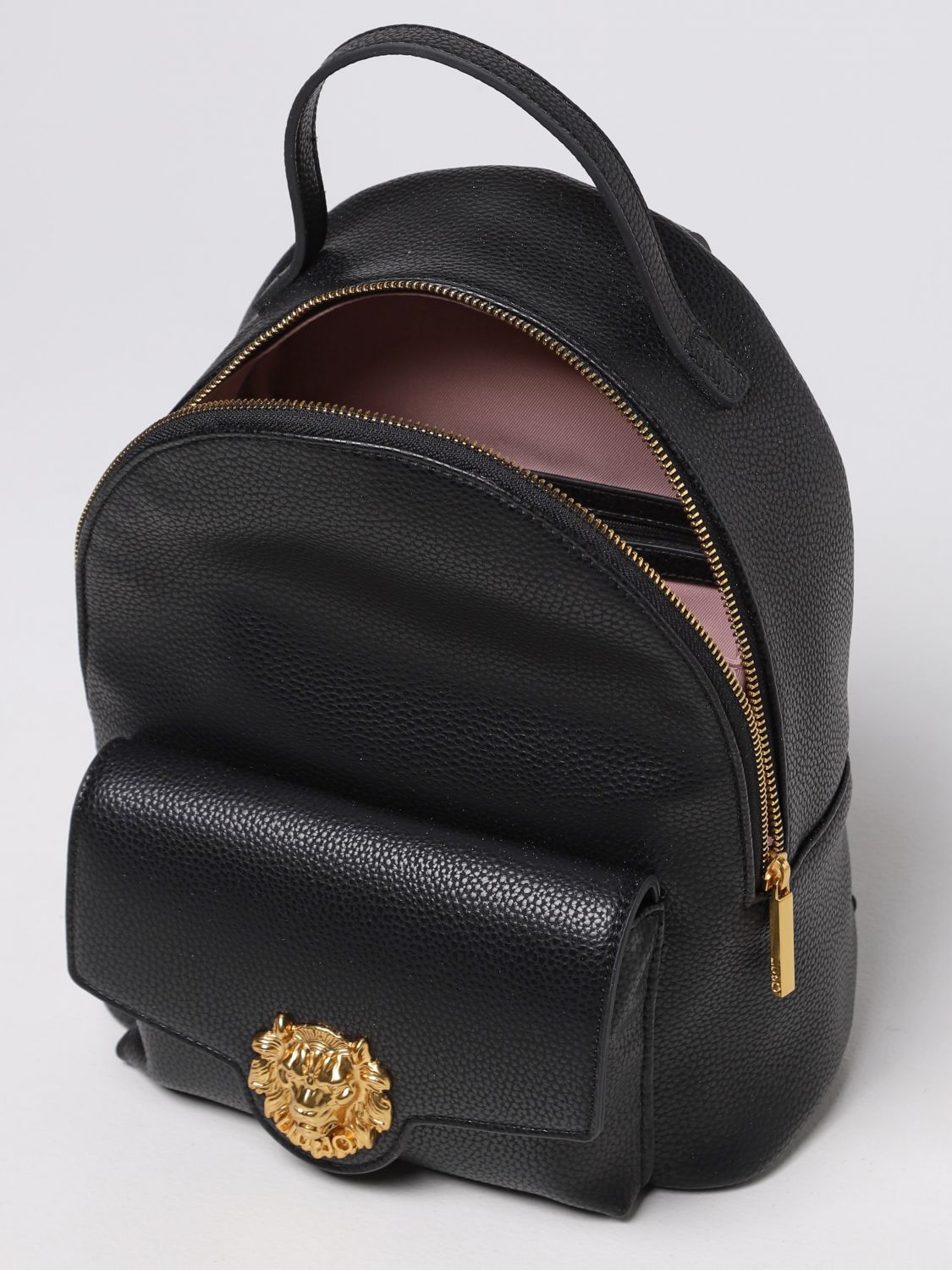 LIU JO: backpack in textured synthetic leather - Black | Liu Jo ...