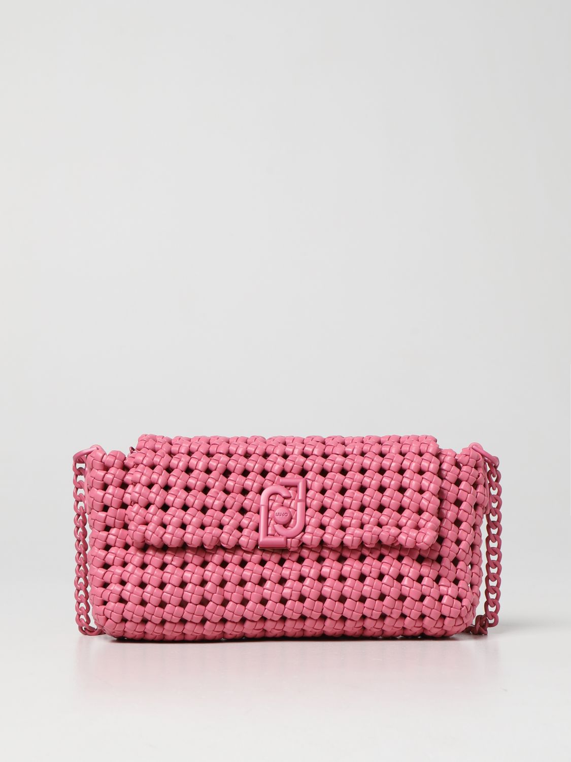 Liu •jo Bag In Woven Synthetic Leather In Pink