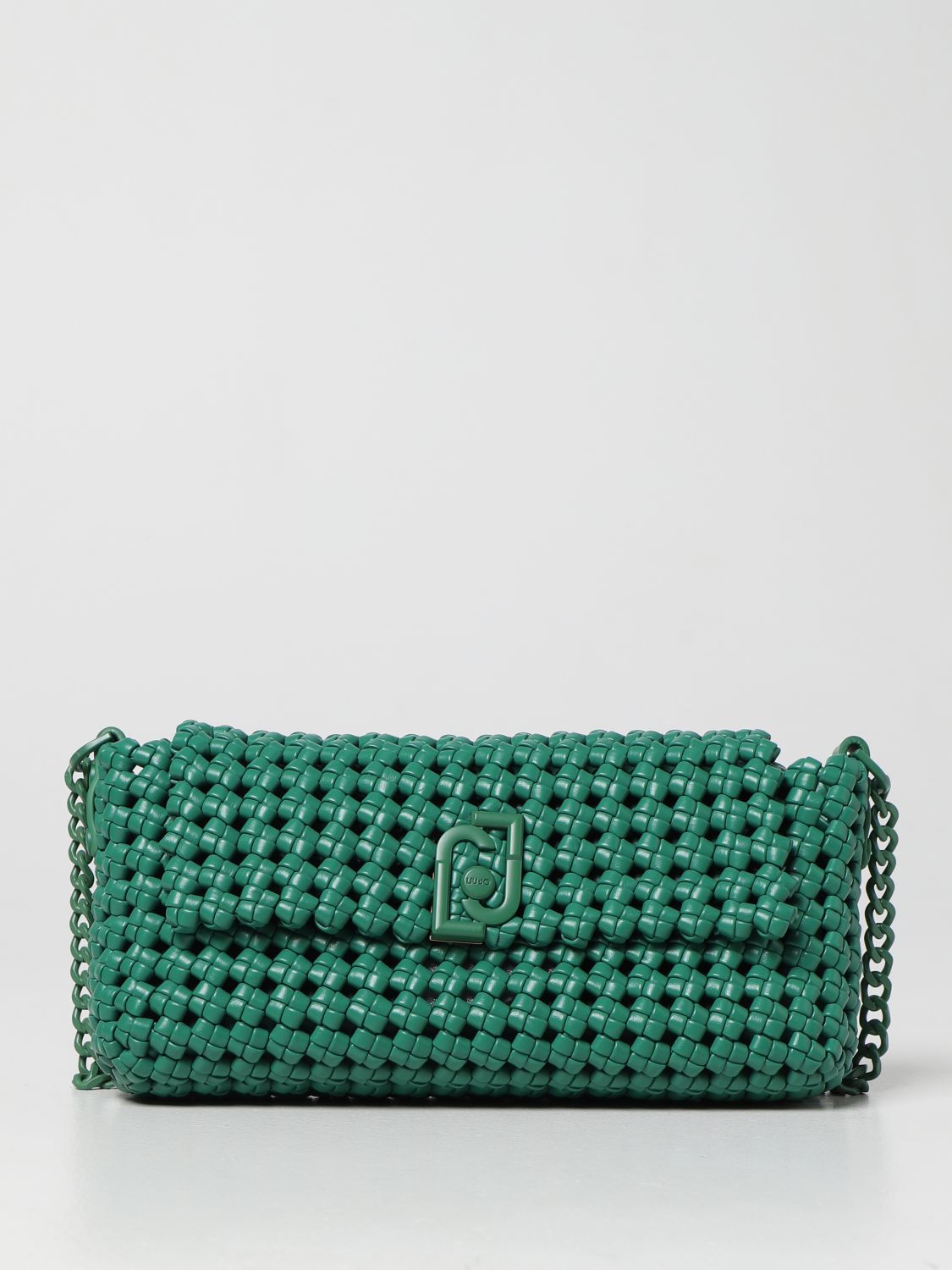 Liu •jo Bag In Woven Synthetic Leather In Green