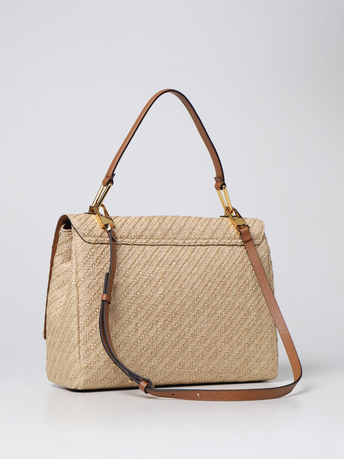 COCCINELLE: Borsa in paglia intrecciata - Cammello | Borsa A Spalla  Coccinelle E1LM7180301 GIGLIO.COM