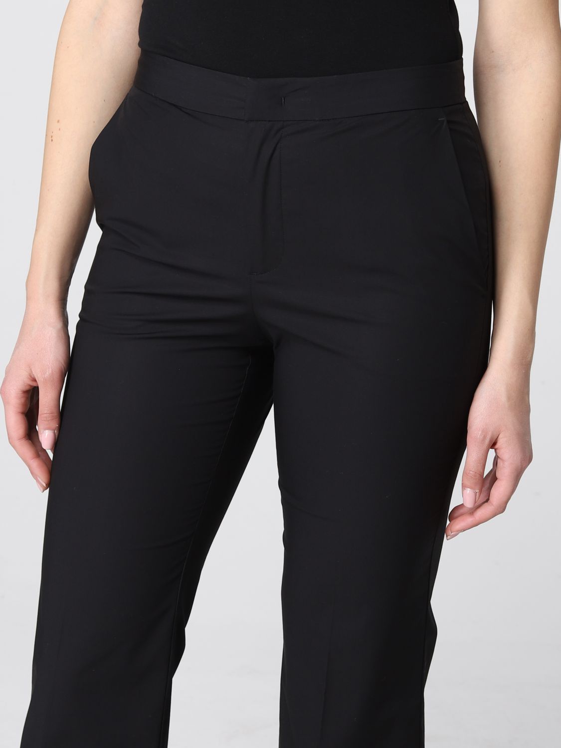 Pantalone Twinset: Pantalone cropped Twinset in cotone stretch nero 3
