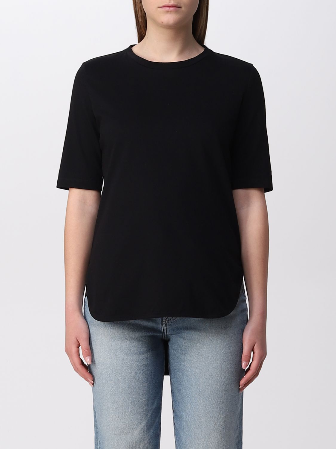 Semicouture Cotton T-shirt In Black | ModeSens