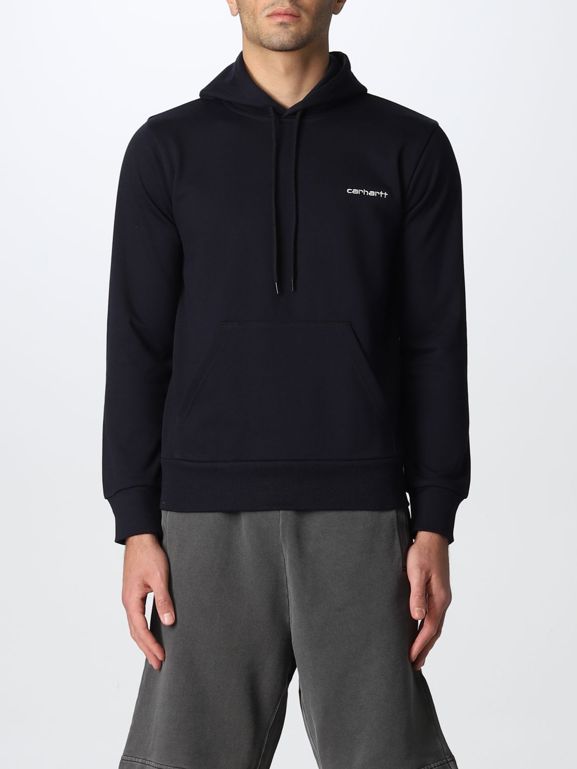 Carhartt Basic Jumper With Embroidered Mini Logo In Blue | ModeSens