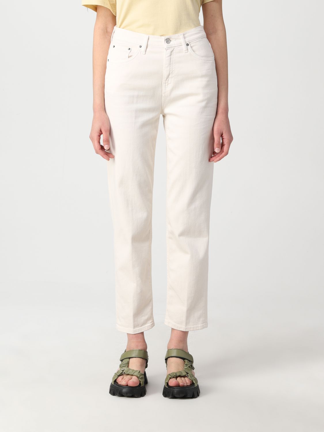 Jeans Haikure: Jeans cropped Haikure in denim bianco 1