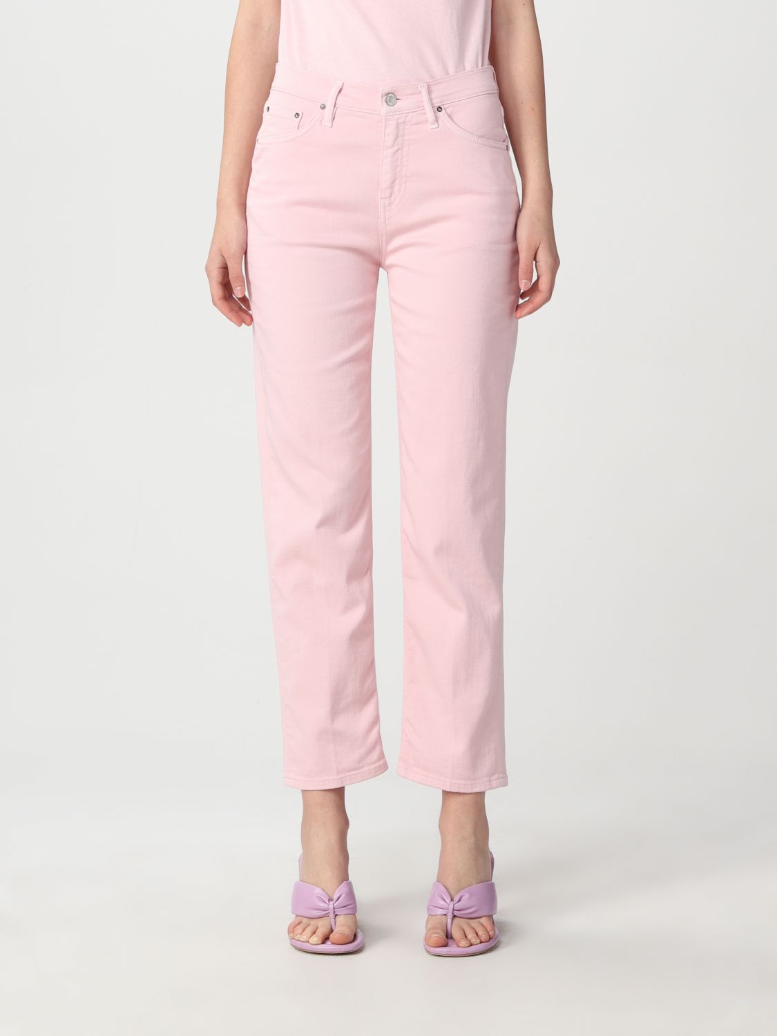 Jeans Haikure: Jeans cropped Haikure in denim rosa 1