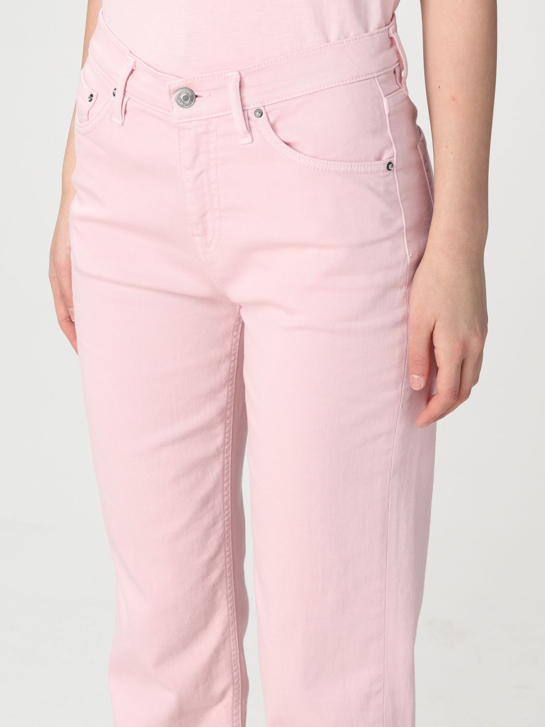 Jeans Haikure: Jeans cropped Haikure in denim rosa 3