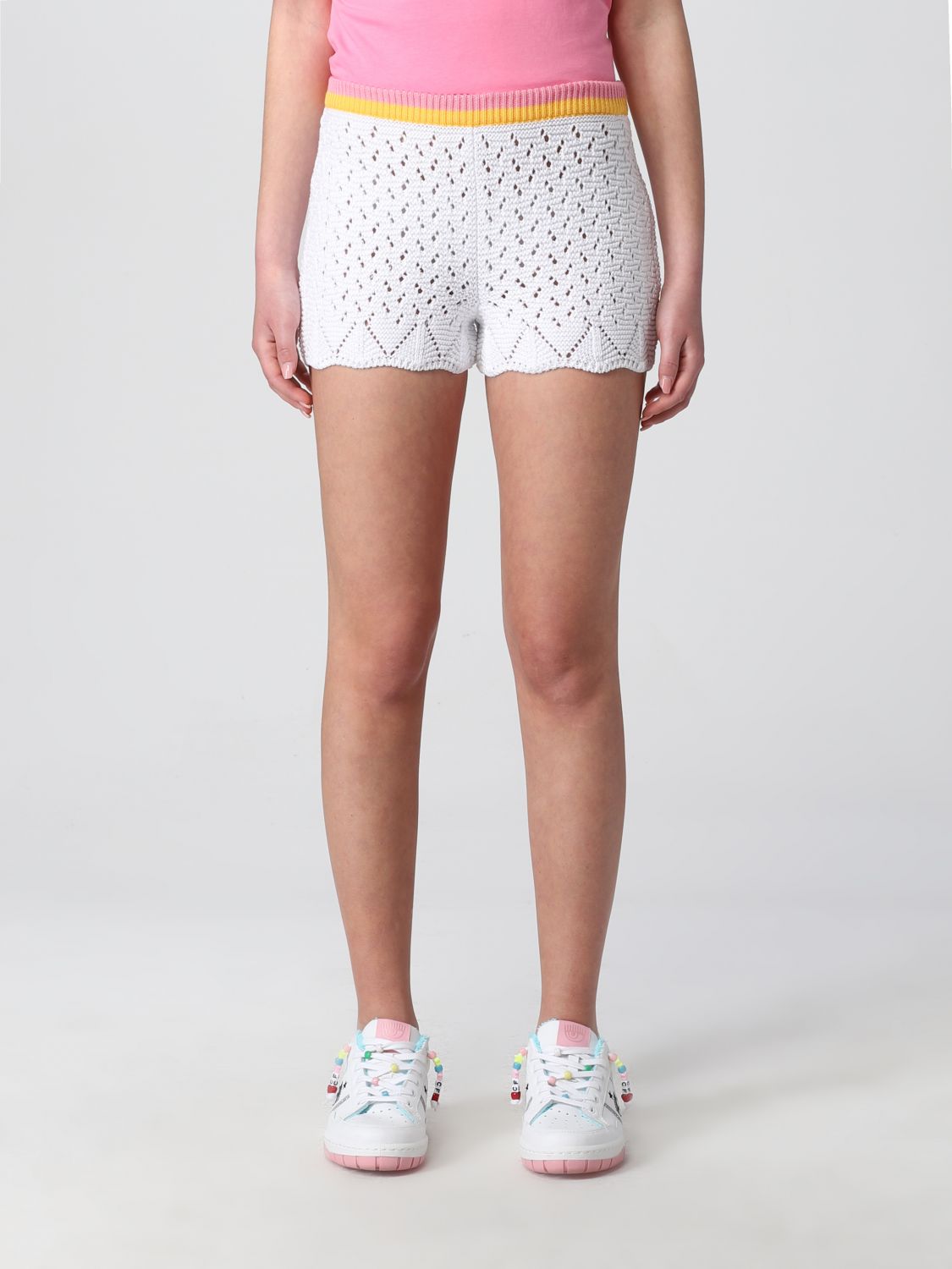 Short Chiara Ferragni en coloris Blanc Femme Vêtements Shorts Mini shorts 