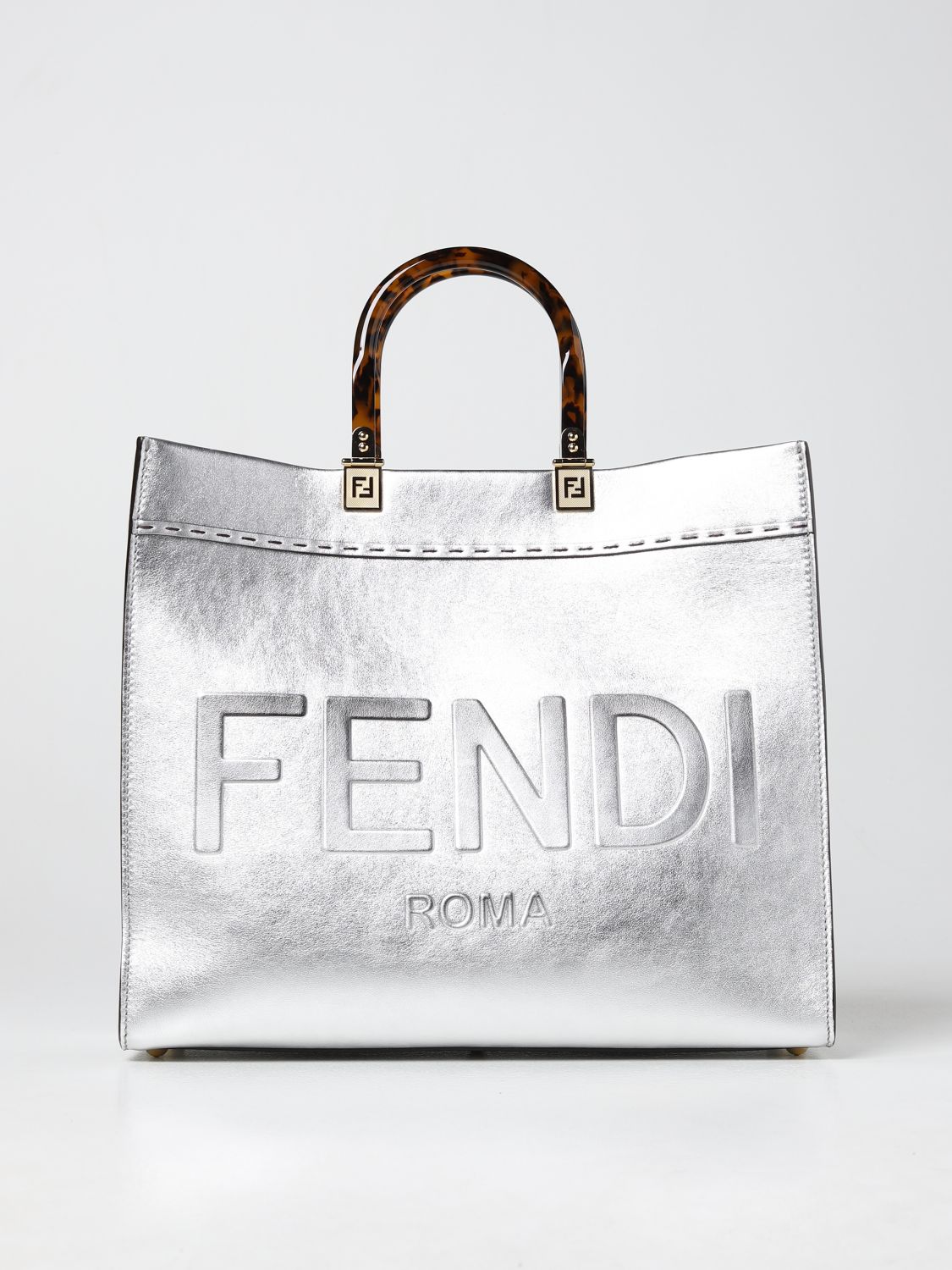 Сумка-тоут Fendi: Наплечная сумка Женское Fendi серебряный 1