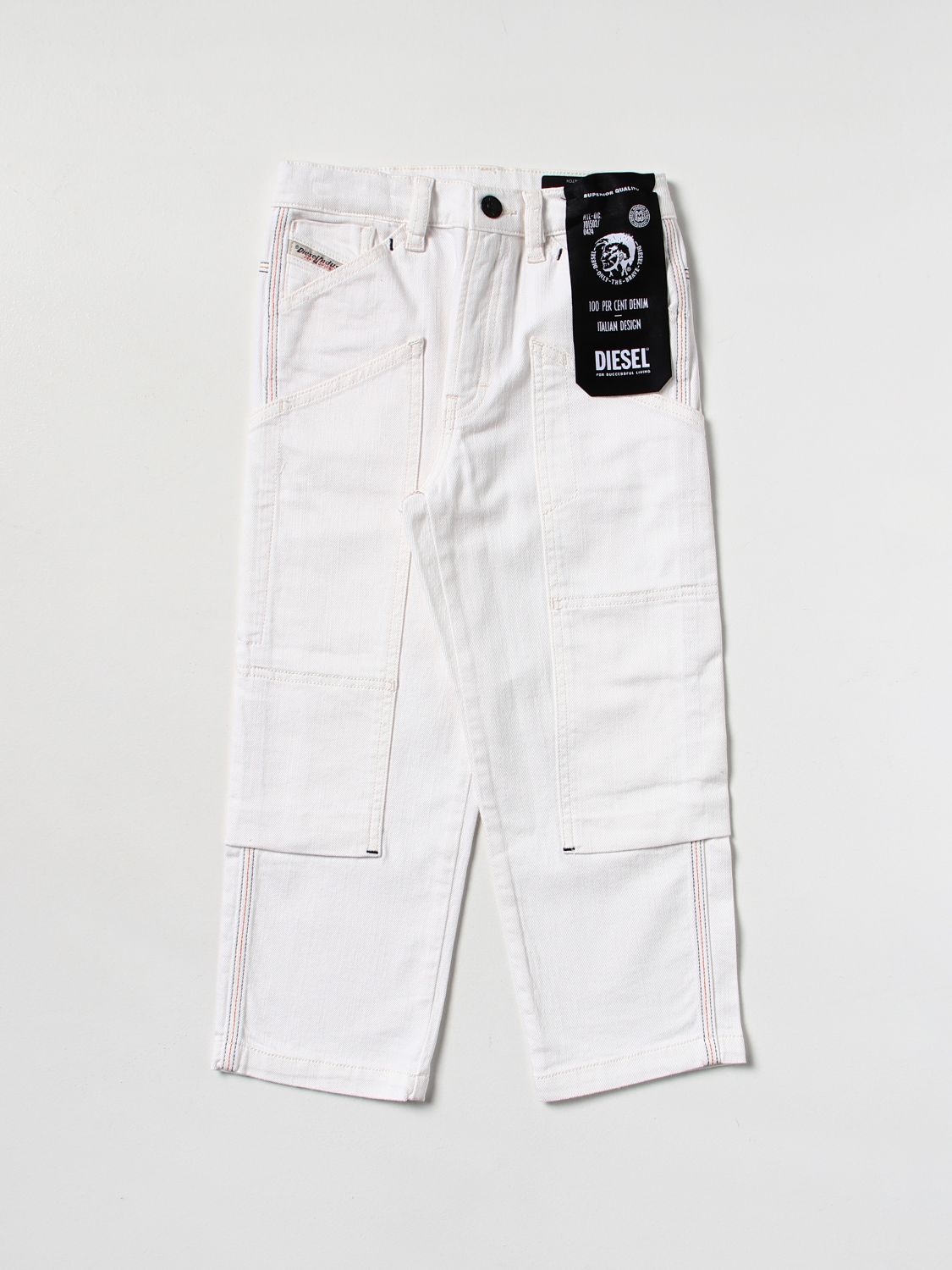 Jeans Diesel: Diesel 5-pocket jeans with logo white 1