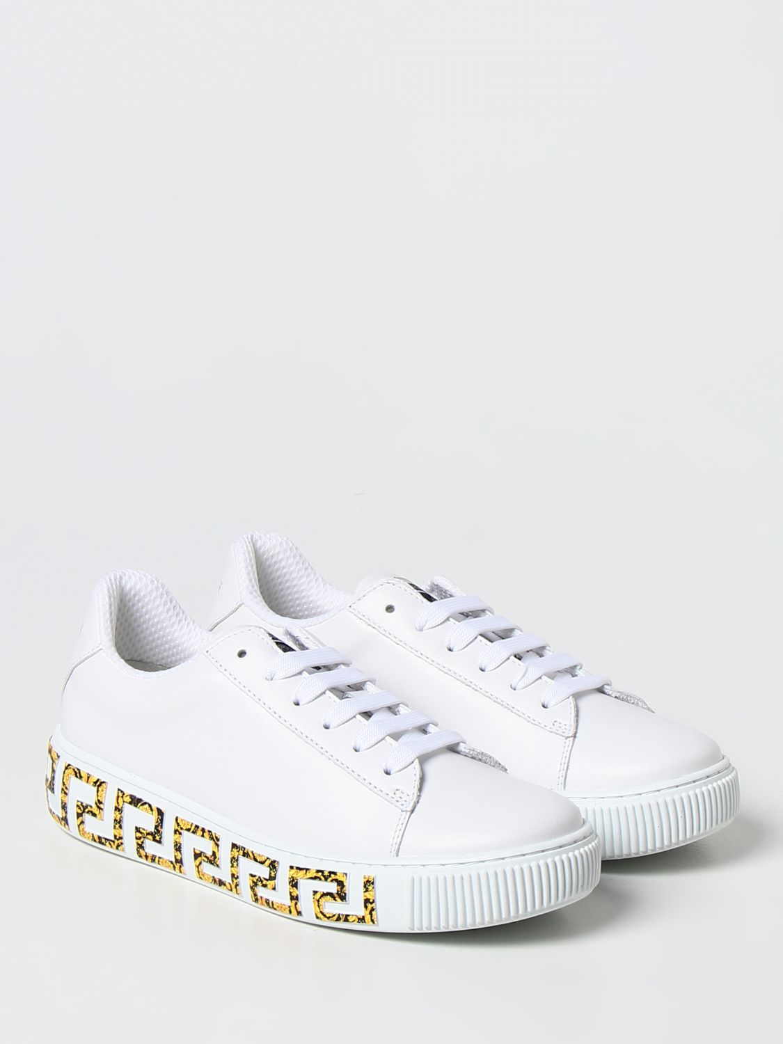 Scarpe Young Versace: Sneakers Versace Young in pelle bianco 2